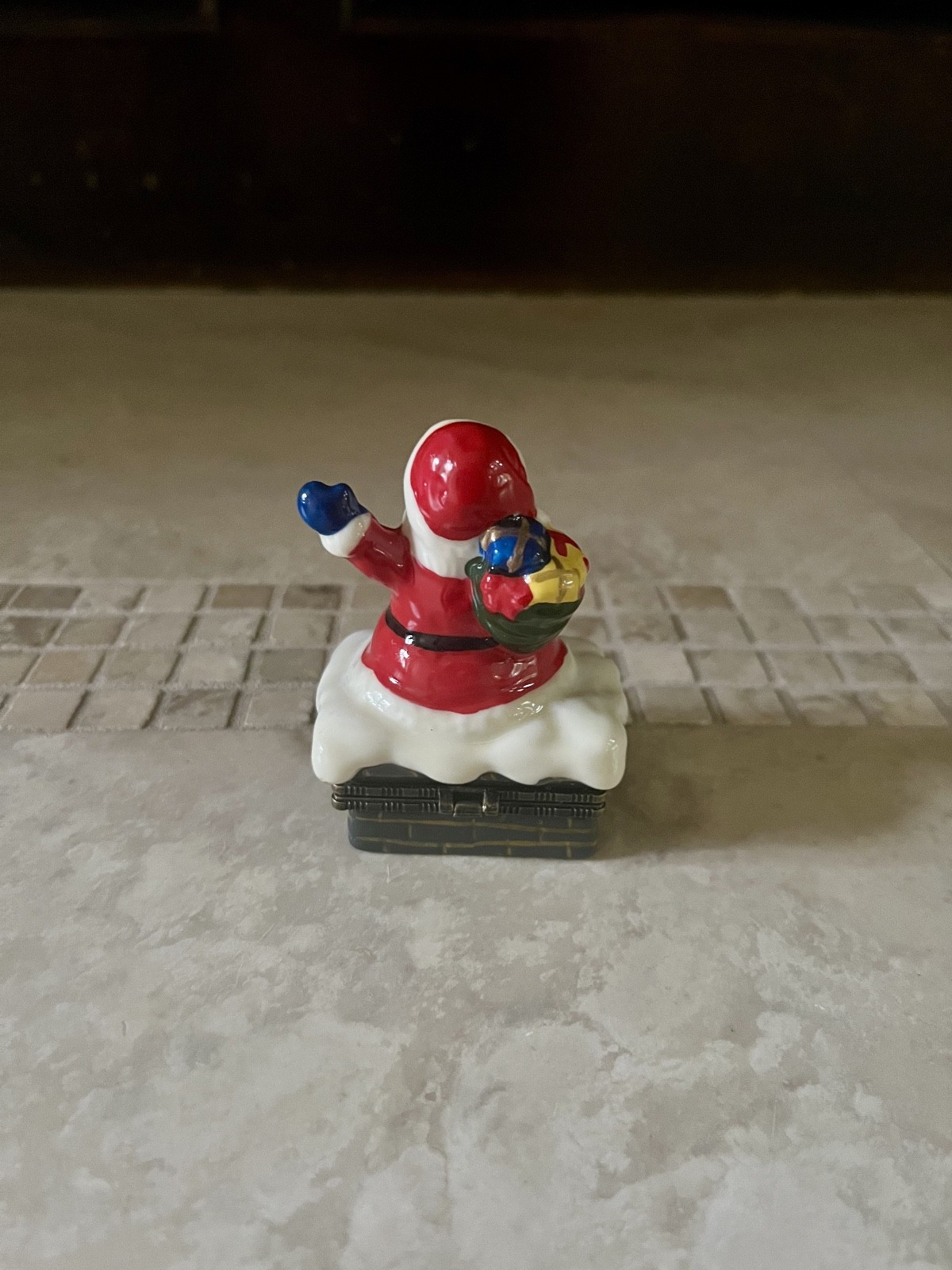 Christmas Santa Hinged / Trinket Box Decoration (B)
