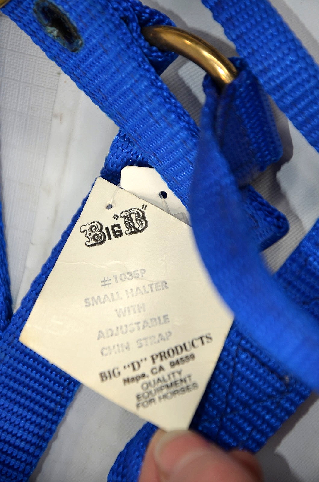 Weaver Small & Yearling Horses NYLON HALTERS NWT Adjustable 1" Blue Green Big D