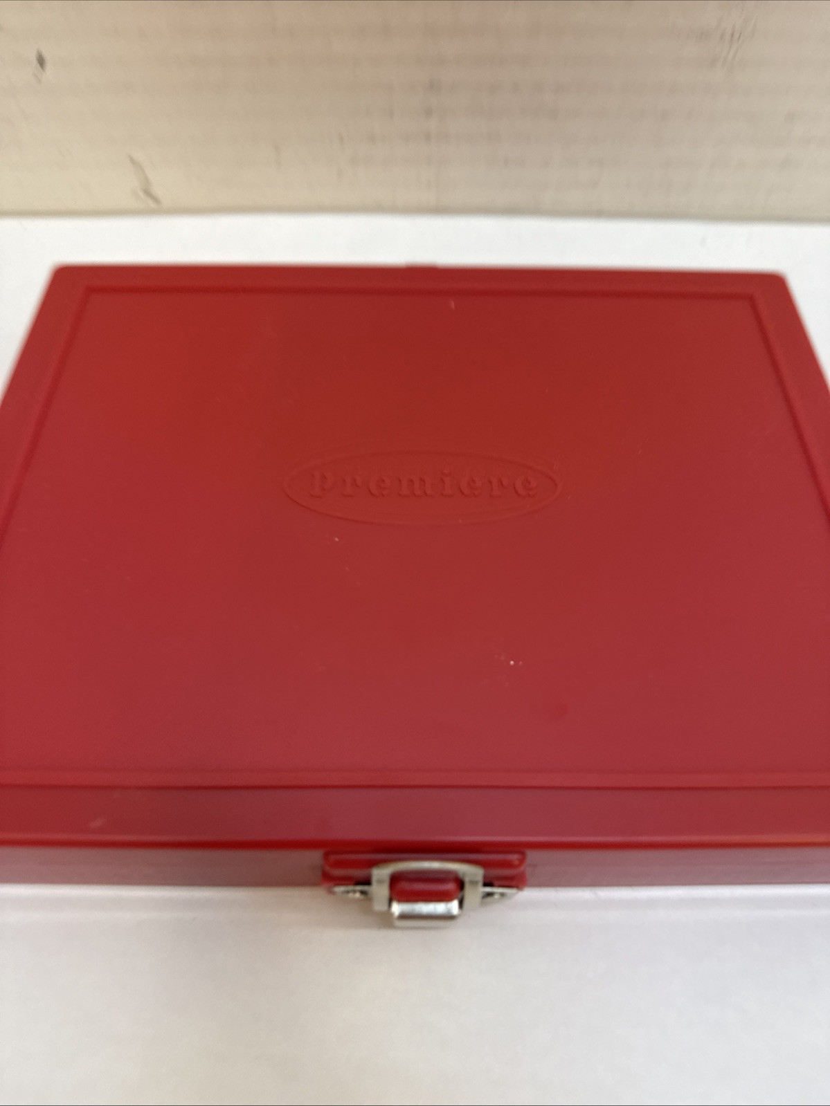 Premiere Red Storage Box Case 8-1/4" x 6-1/2" Container w Project Date Tracker