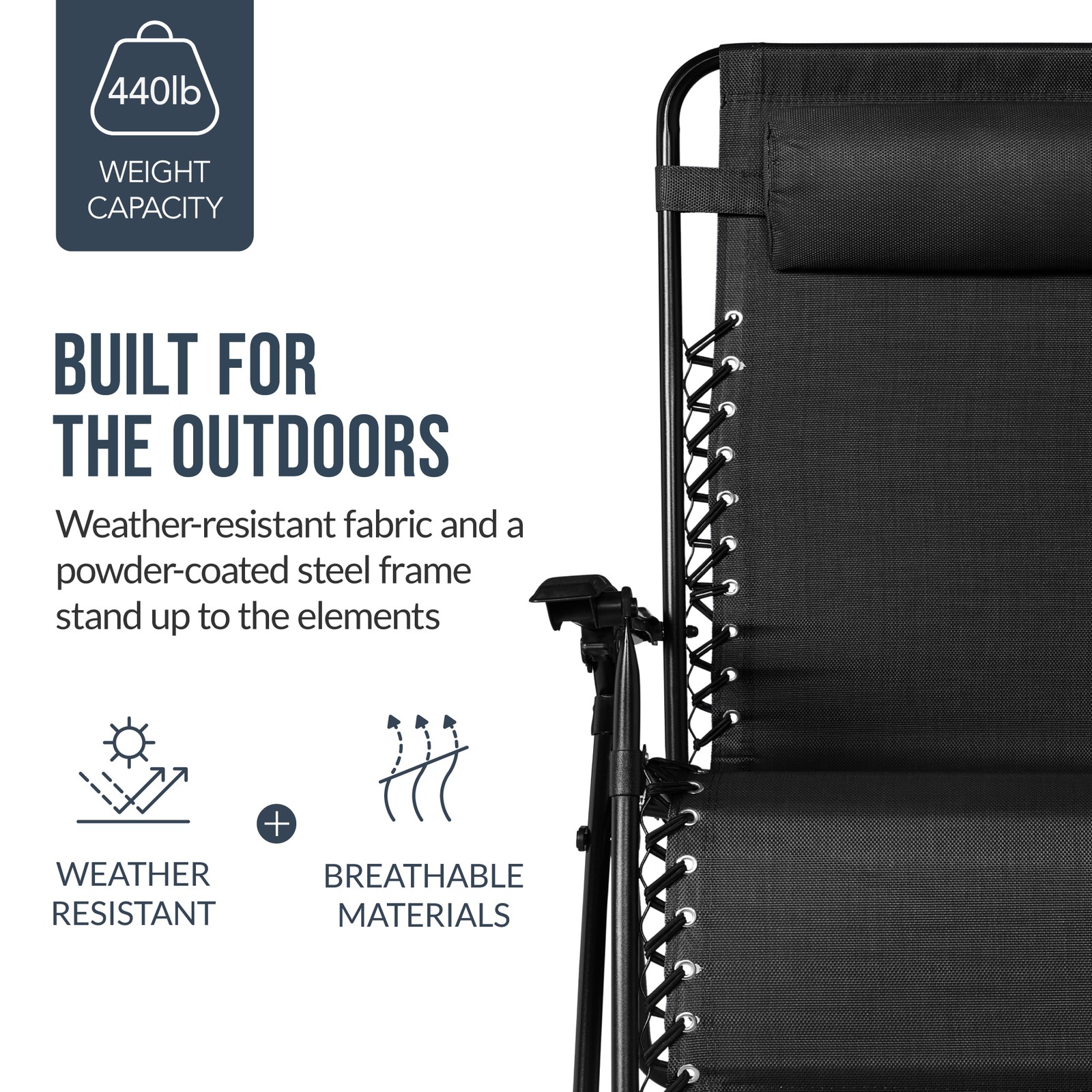Set of 2 Extra Wide Adjustable Zero Gravity Patio Chair Recliners