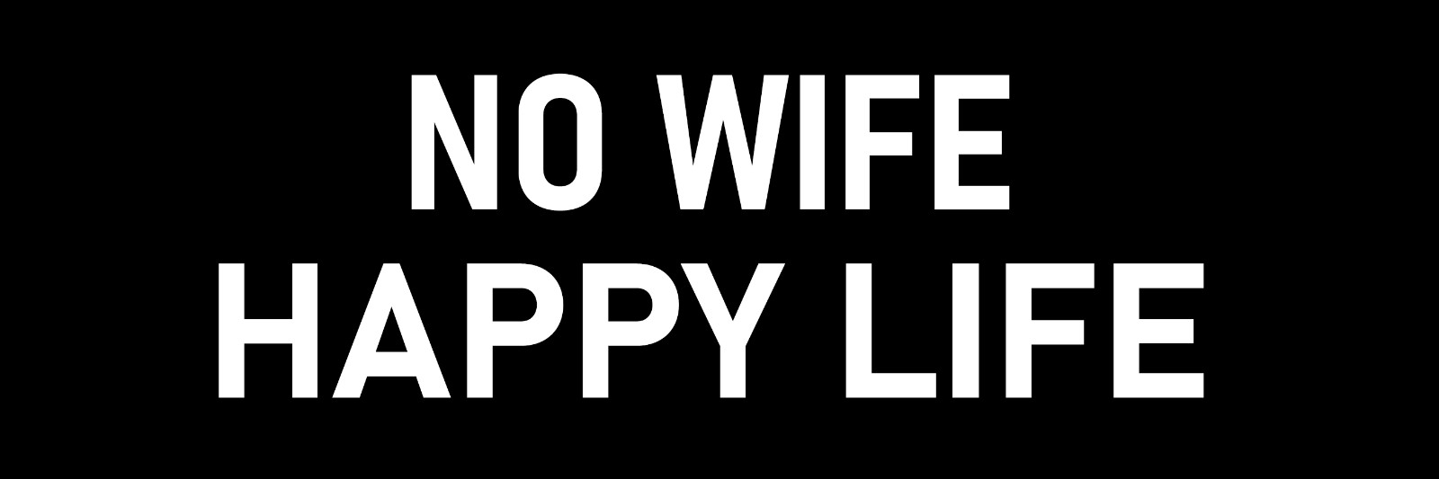 No Wife Happy Life Sticker Funny Being Single Divorced Bumper Sticker