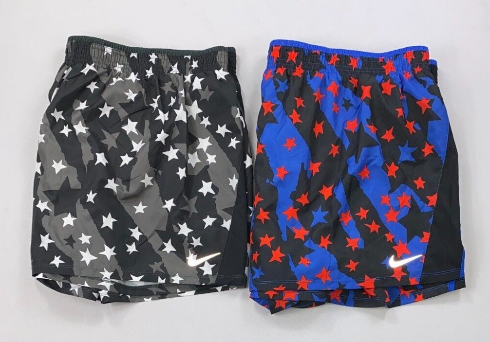Women's Nike Dry Dri Plus Standard Fit 4th of July Patriotic Stars Run Shorts
