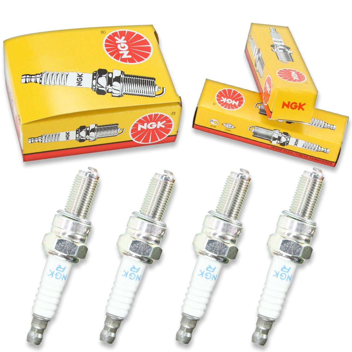 4pcs 2008 MV Augusta BRUTALE 989 R NGK Standard Spark Plugs 989 Kit Set ja