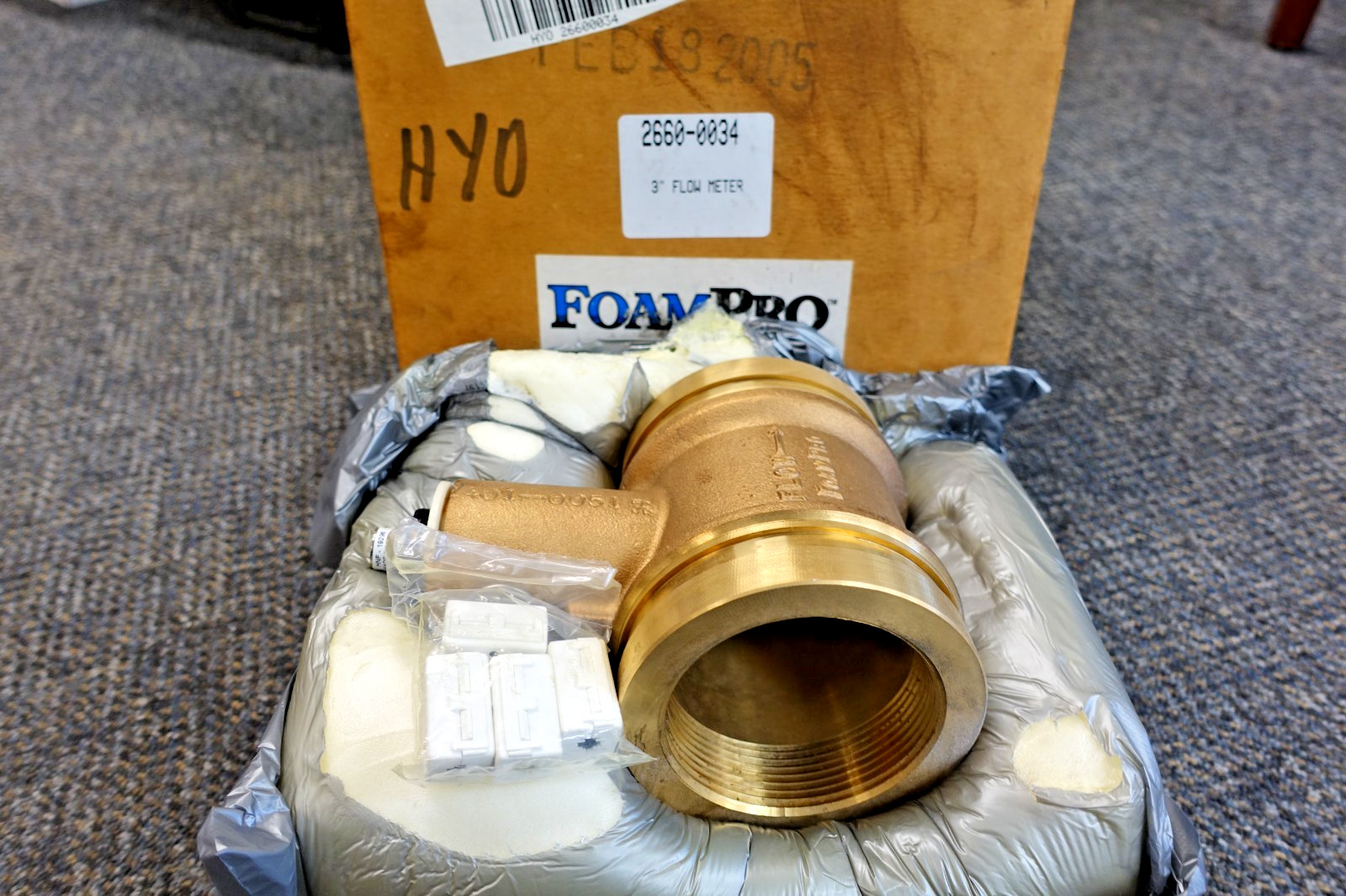 FoamPro 3'' Flow Sensor 2660-0034 Paddlewheel Brass