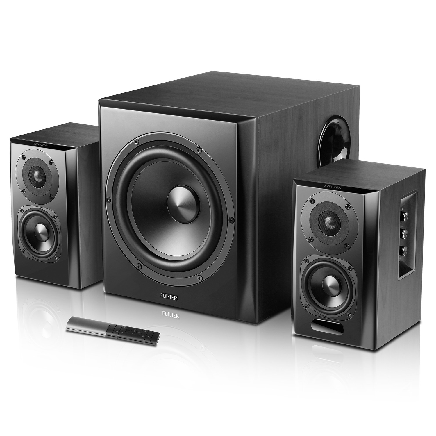 150W Amplified Bluetooth 2.1 Bookshelf Speakers, Subwoofer, Remote, S351DB