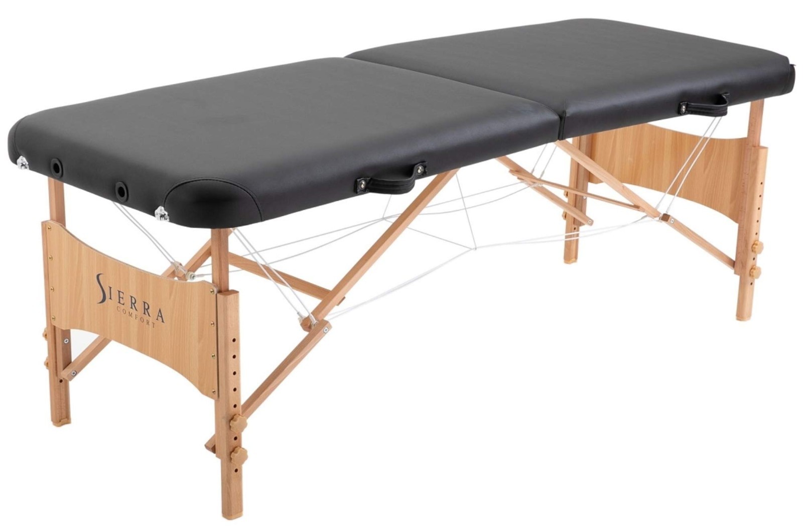Portable Massage Table - Adjustable Height, Lightweight, Black, Spa & Home Use