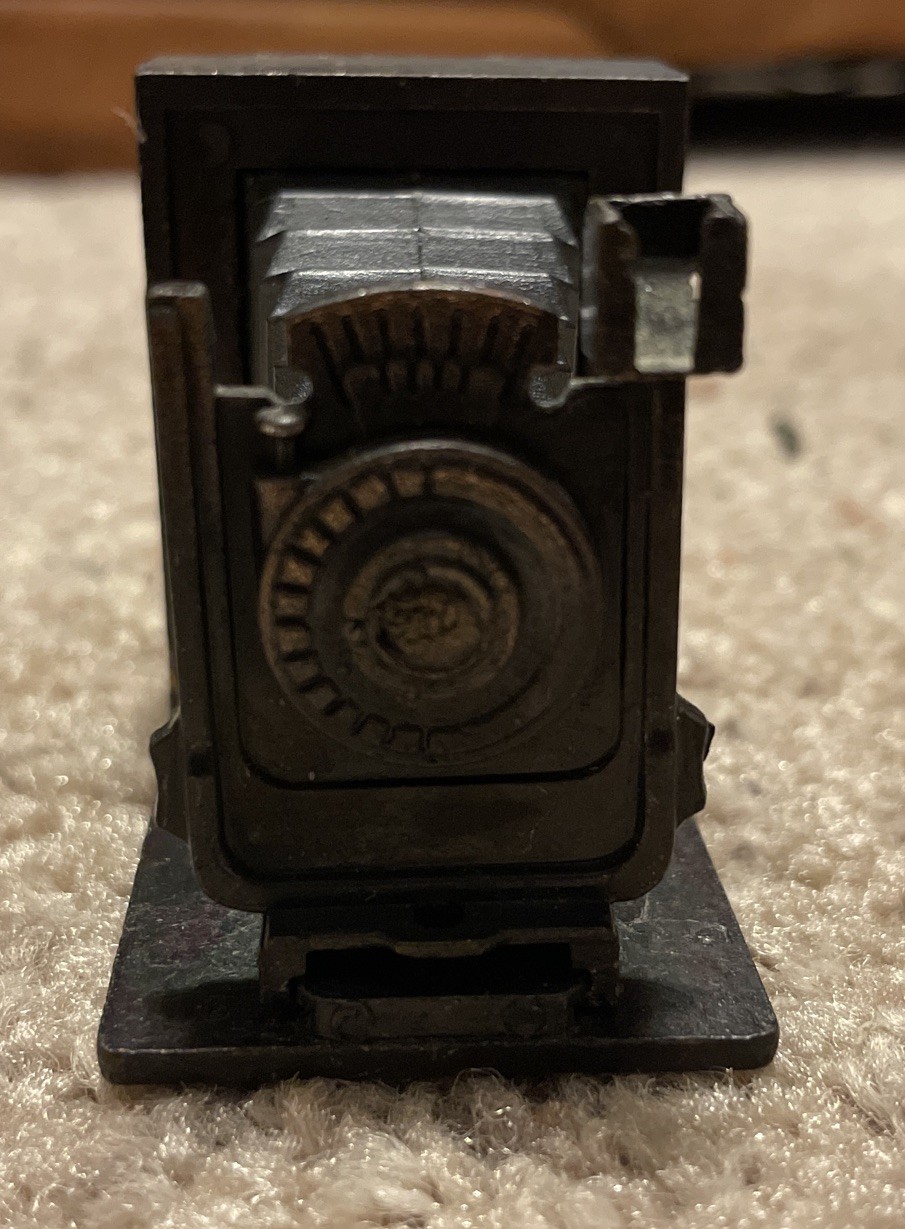 Accordion Camera Pencil Sharpener Vintage Mini Die Cast Metal