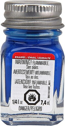 Testors Blue Fluorescent 1/4 oz - Hobby and Model Enamel Paint - #1176tt