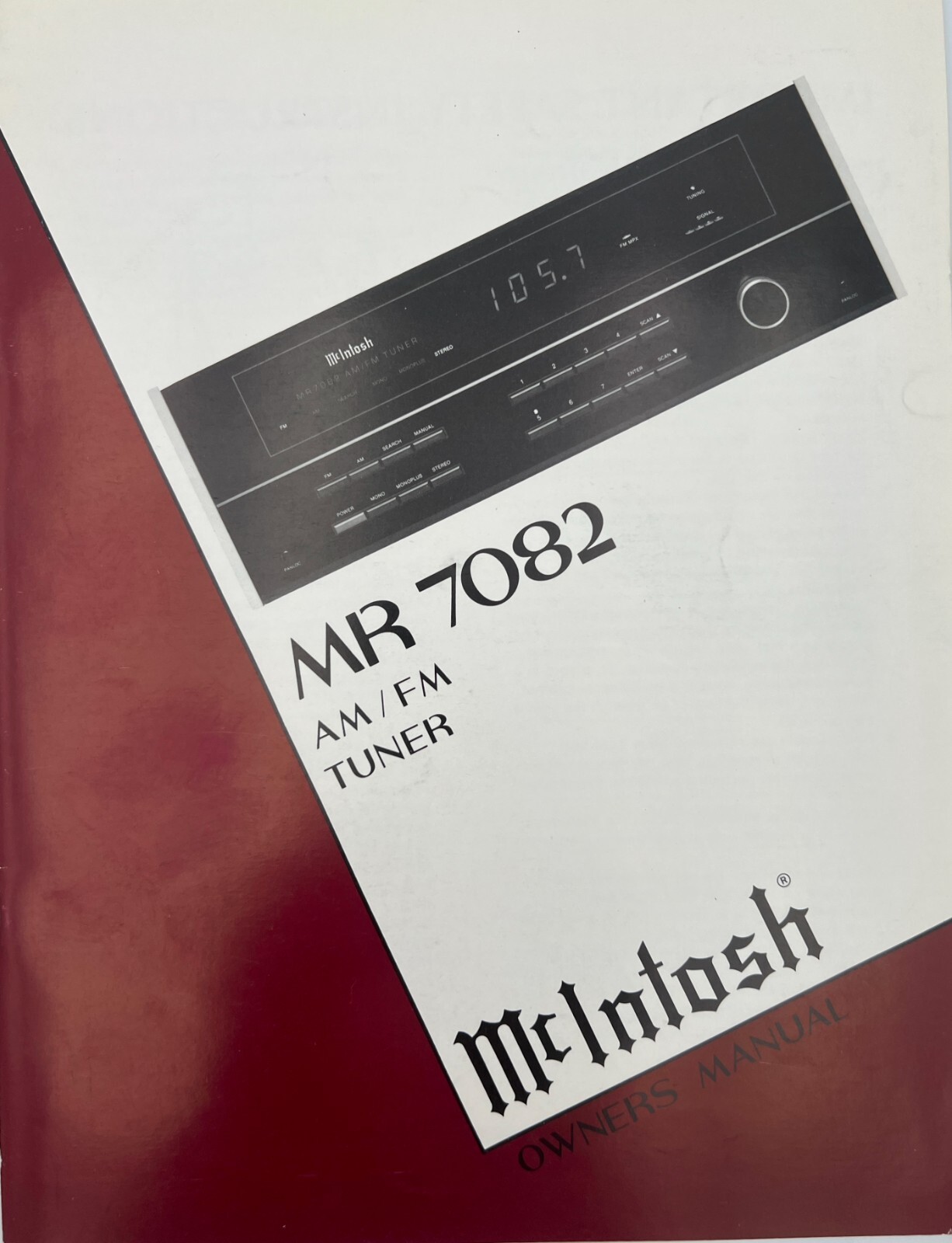 McIntosh MR7082 AM/FM Tuner Slim Version