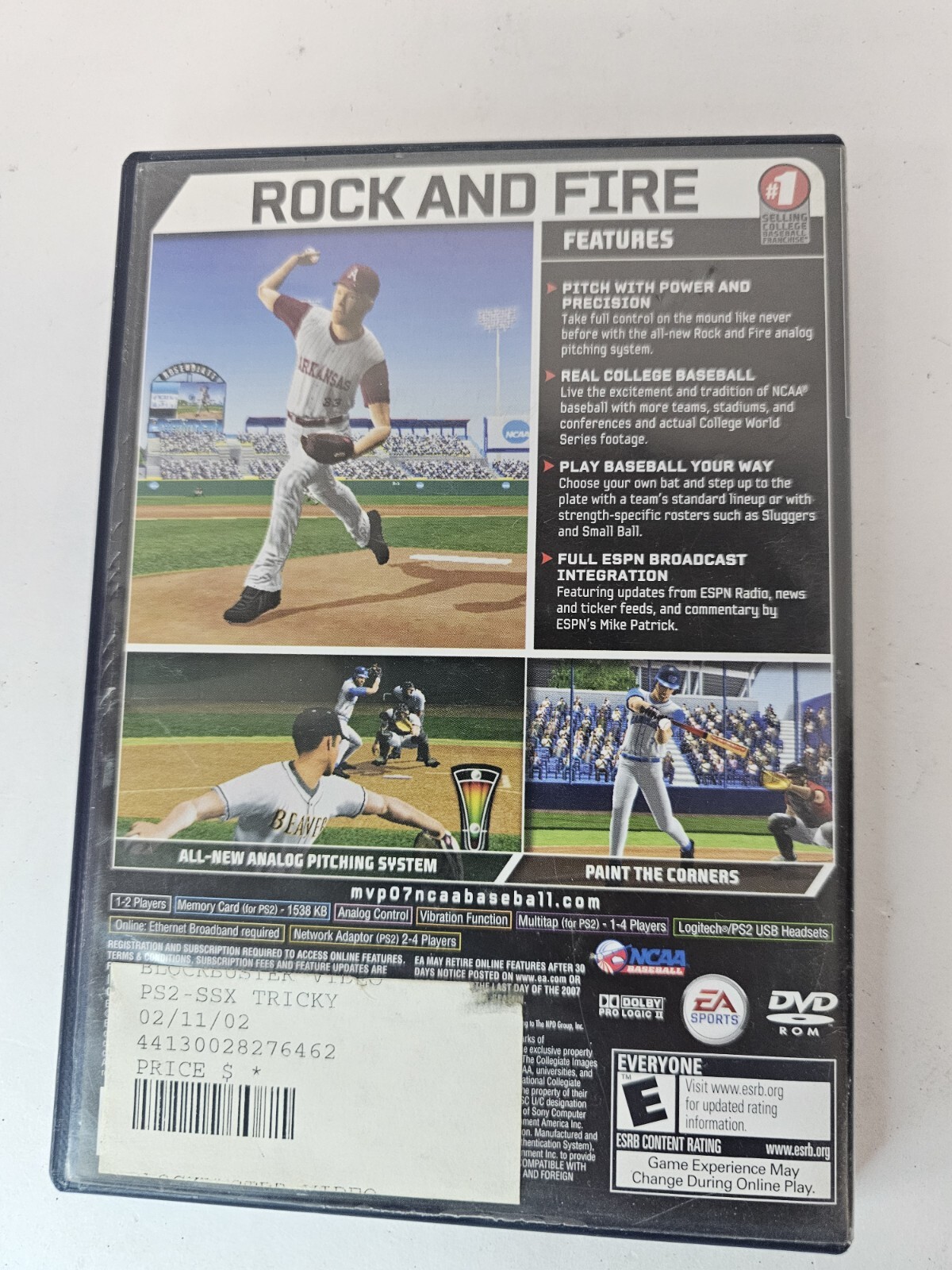 ps2 mvp 07 ncaa baseball case only NO GAME