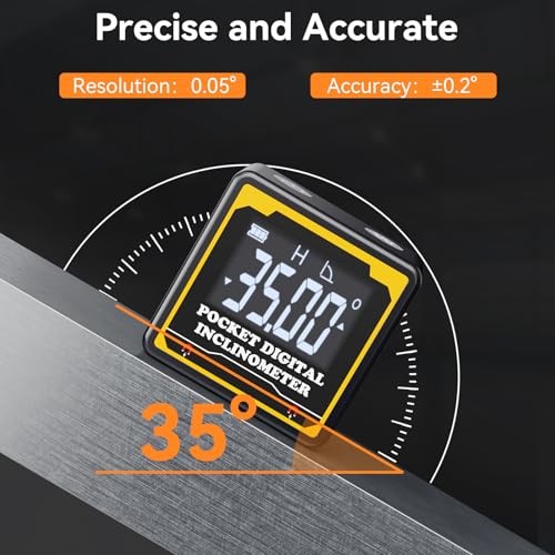 Magnetic Digital Angle Finder | 4-Sided High-Precision Inclinometer with