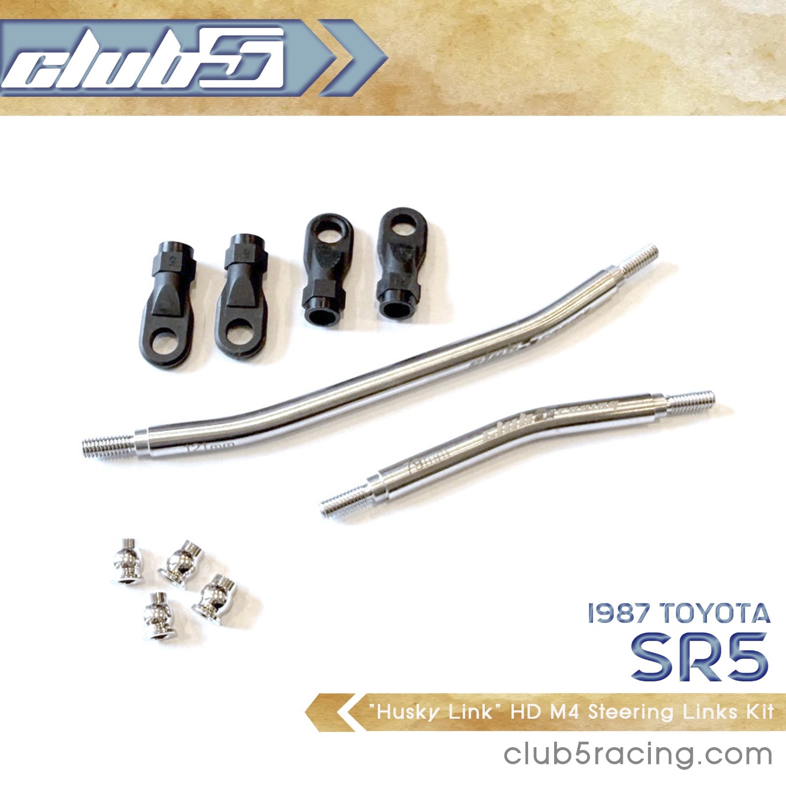 "Husky Link" Hi-Clearance Steering Links Kit for SCX10III 1987 Toyota SR5