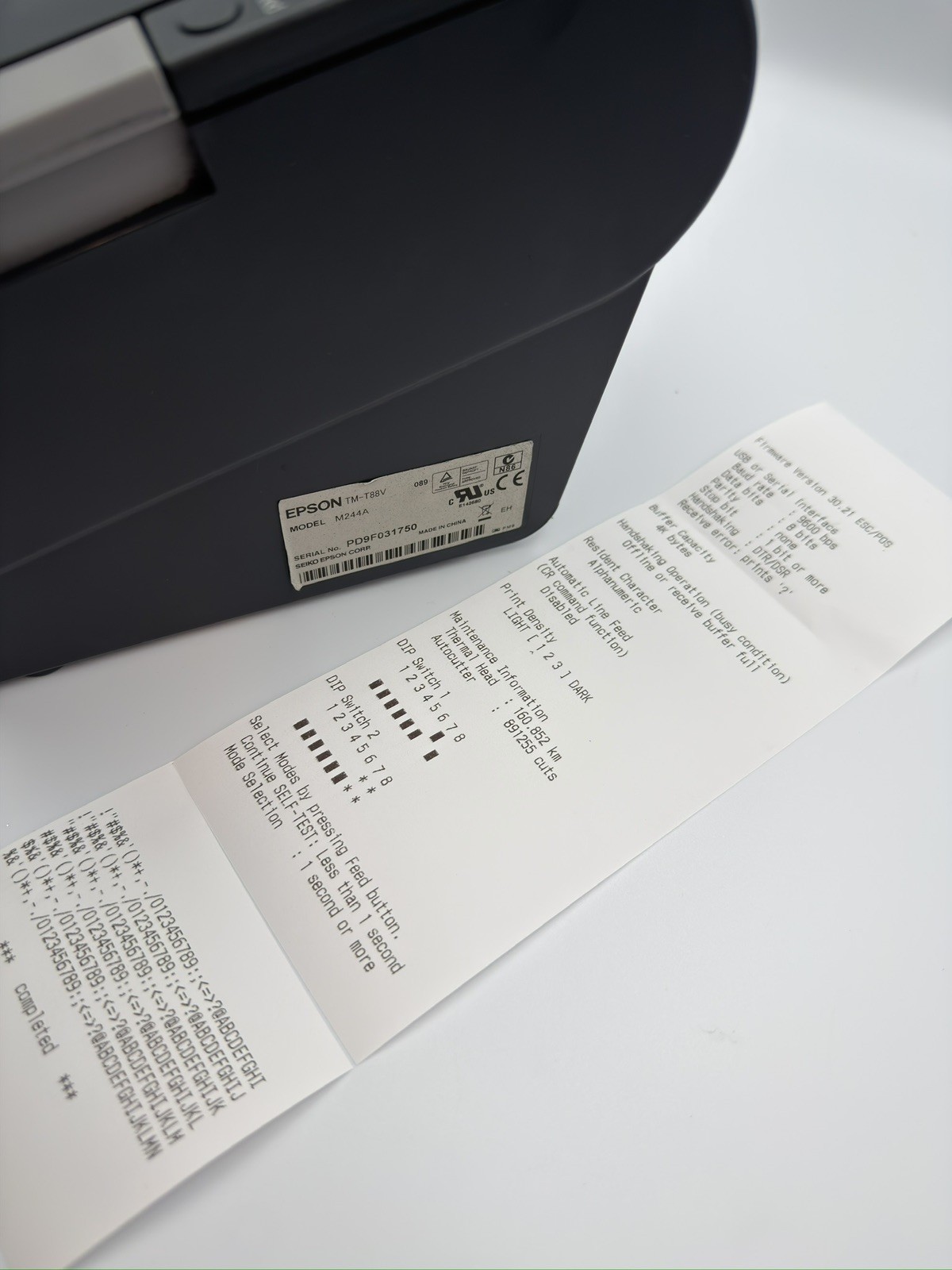 Epson TM-T88V M244A Thermal Receipt POS Printer Parallel 36 Pin Interface Tested