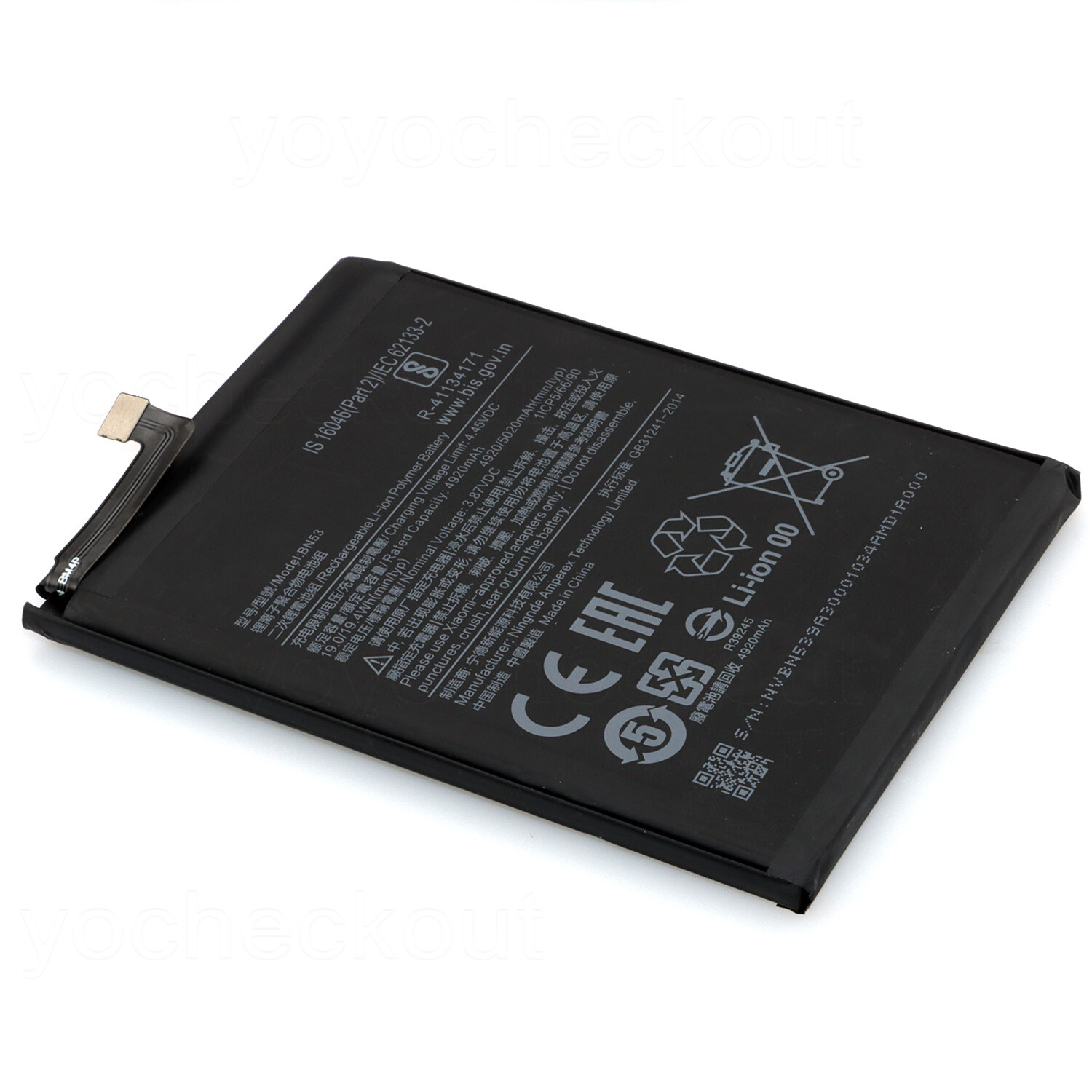 For Xiaomi Redmi Note 10 Pro M2101K6P Replacement BN53 Battery Tool 4.45v