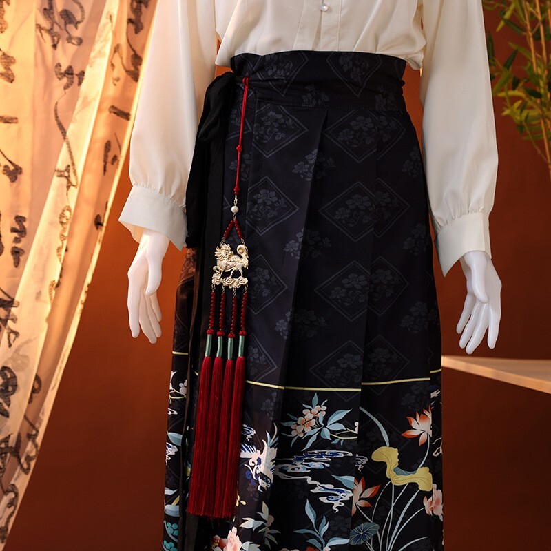 Chinese waistband women's Hanfu waist pendant Ming dynasty tassel accessories