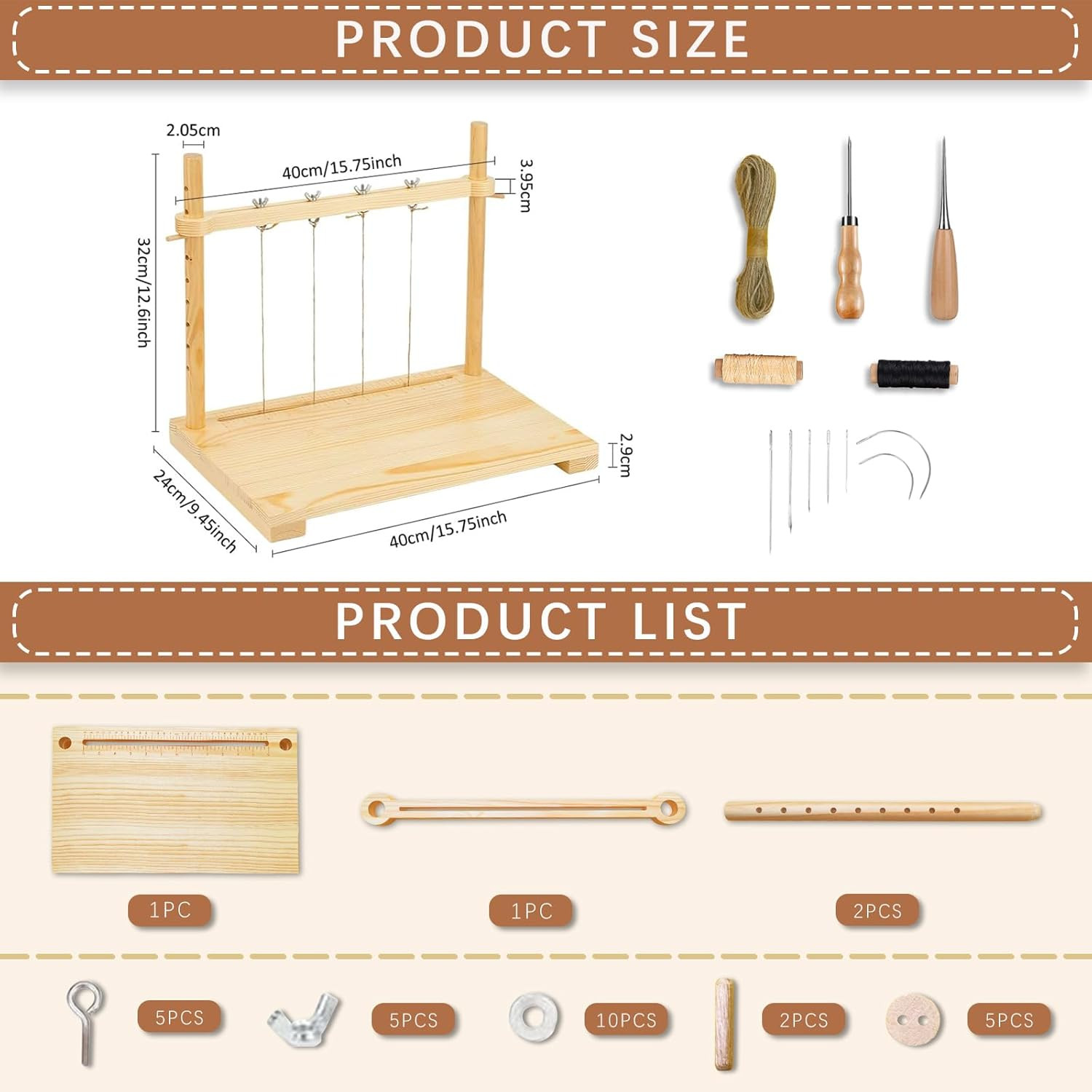 Bookbinding Sewing Frame Set Wood Book Binding Kits Bookbinding Punching Guide T