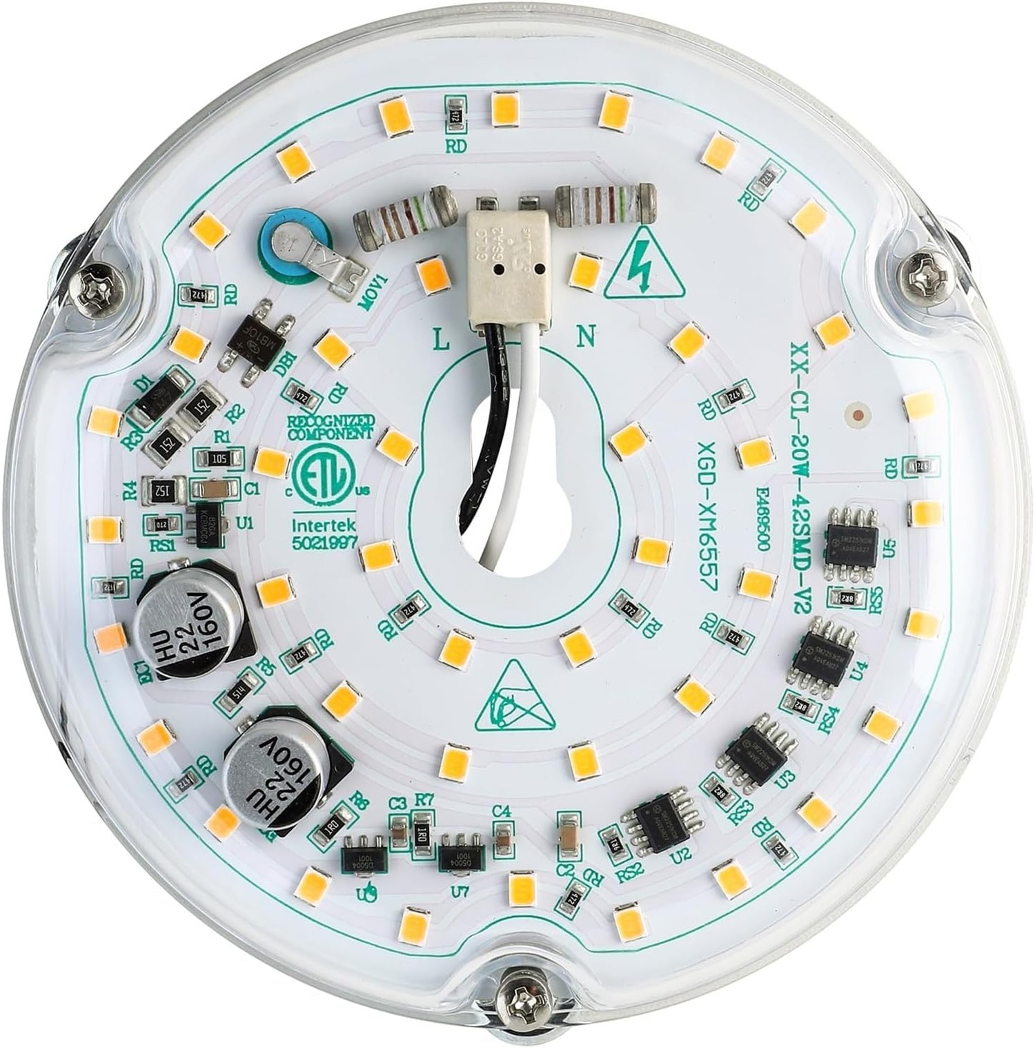 4'' 20W LED Ceiling Fan Light Retrofit Kit, Ceiling Light Replacement Module ...
