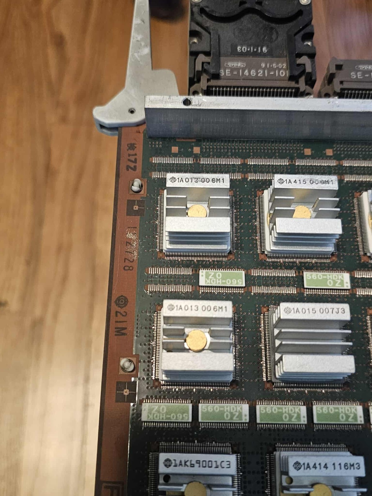 Vintage Rare Hitachi Fujitsu Mainframe White Gold Ceramic Processor Logic Board