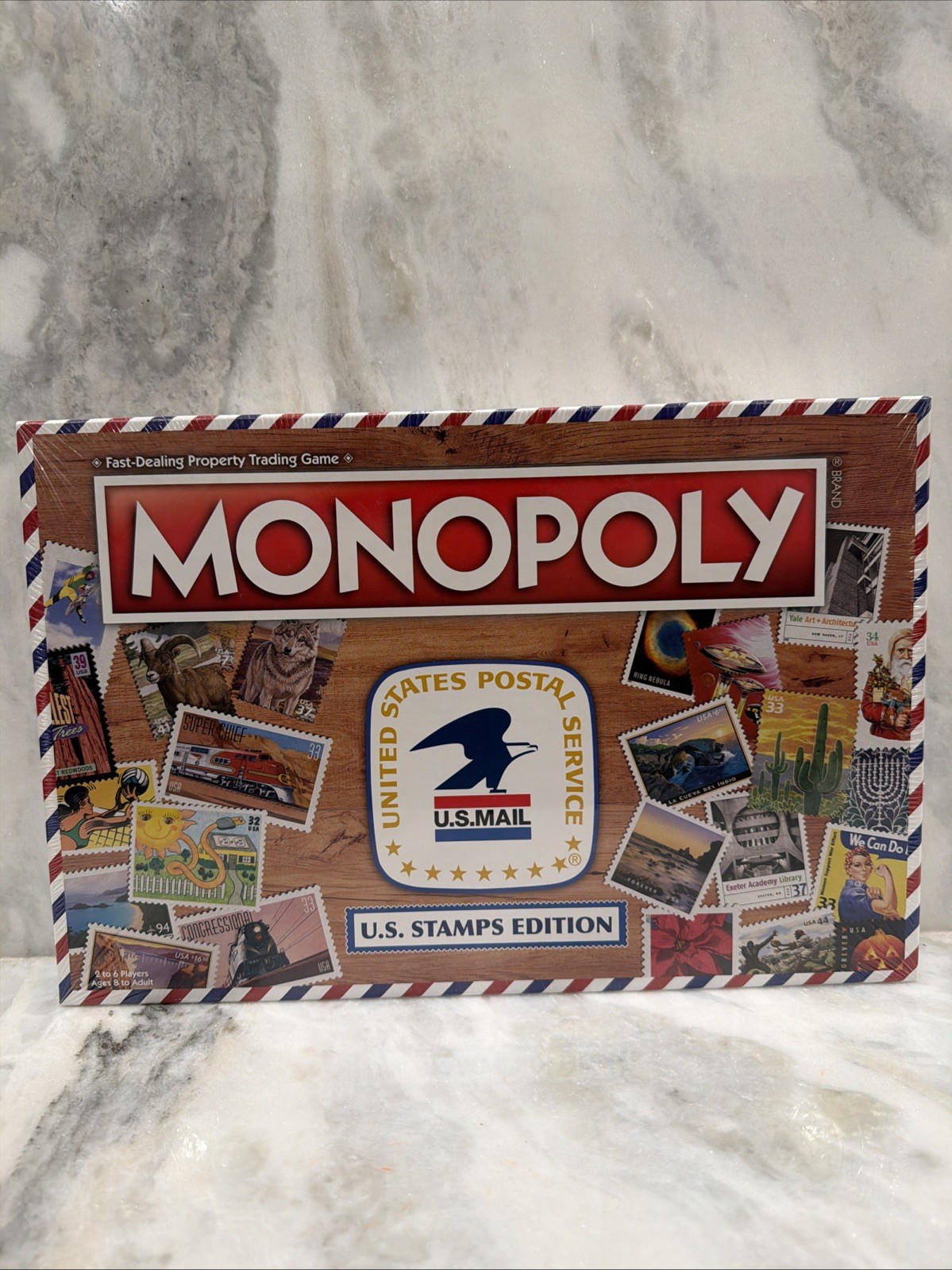 Monopoly USPS U.S. MAIL Stamps Edition Board Game USAopoly Hasbro NEW