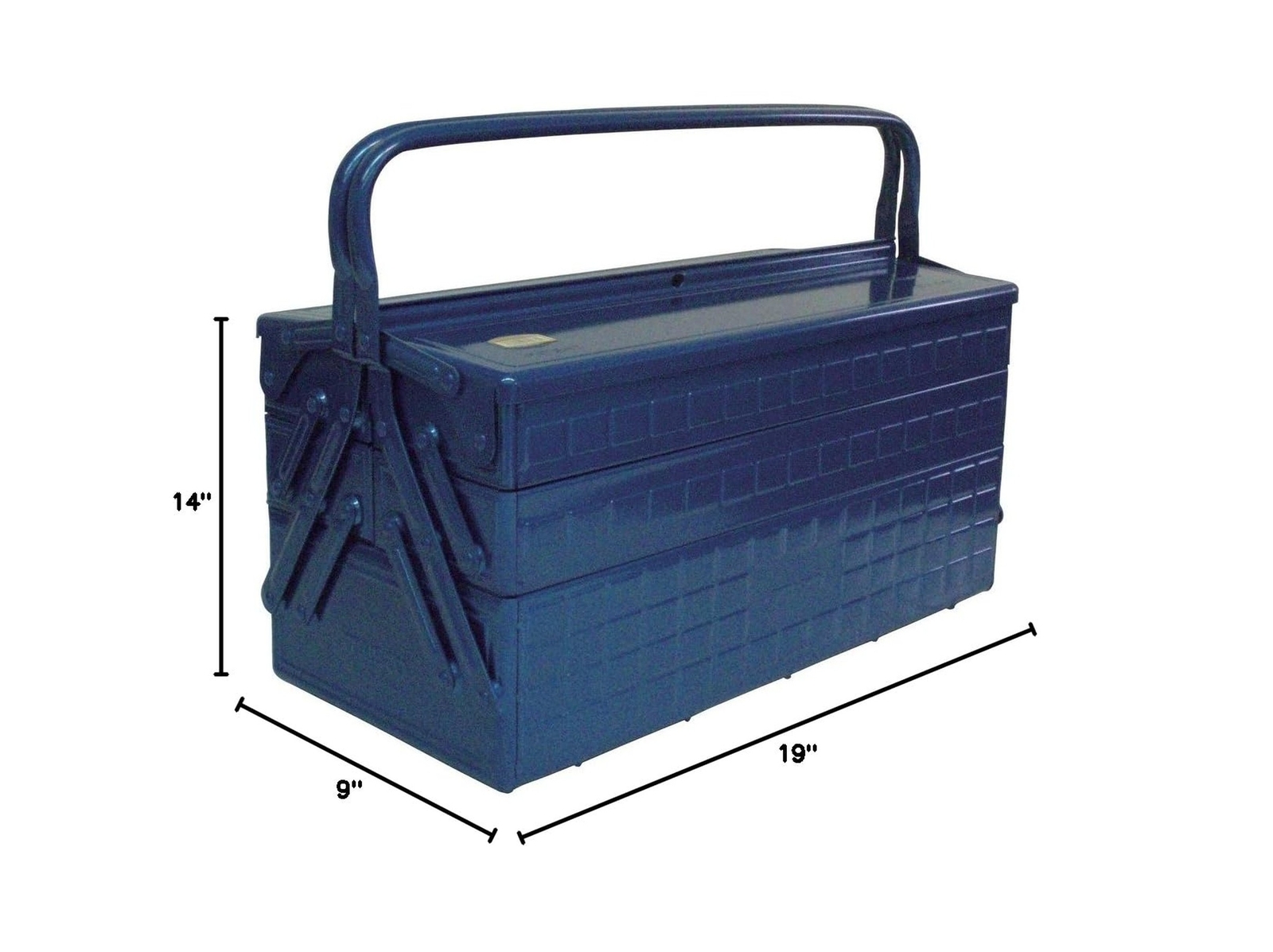TRUSCO GT-470-B 3-Tier Tool Box, 18.6 x 8.7 x 13.4 inches (472 x 220 x 343 cm...