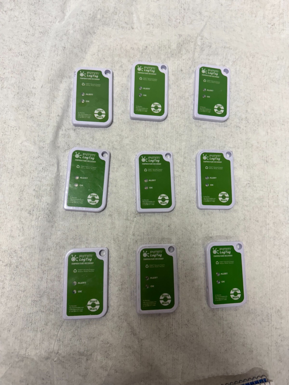 Lot of  9 Pimm LogTag Temperature Data Loggers TRIX-8 !!!