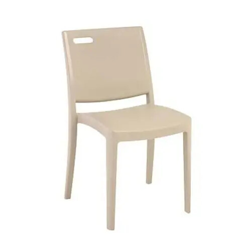 Grosfillex US356581 Metro Linen Resin Indoor Stacking Side Chair - 4 Per Set
