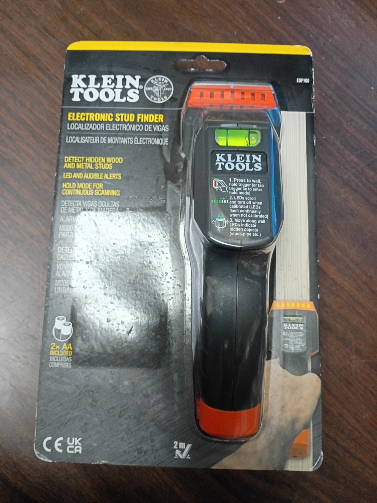 KLEIN TOOLS ESF100 ELECTRONIC STUD FINDER METAL & WOOD BUBBLE-LEVEL NEW