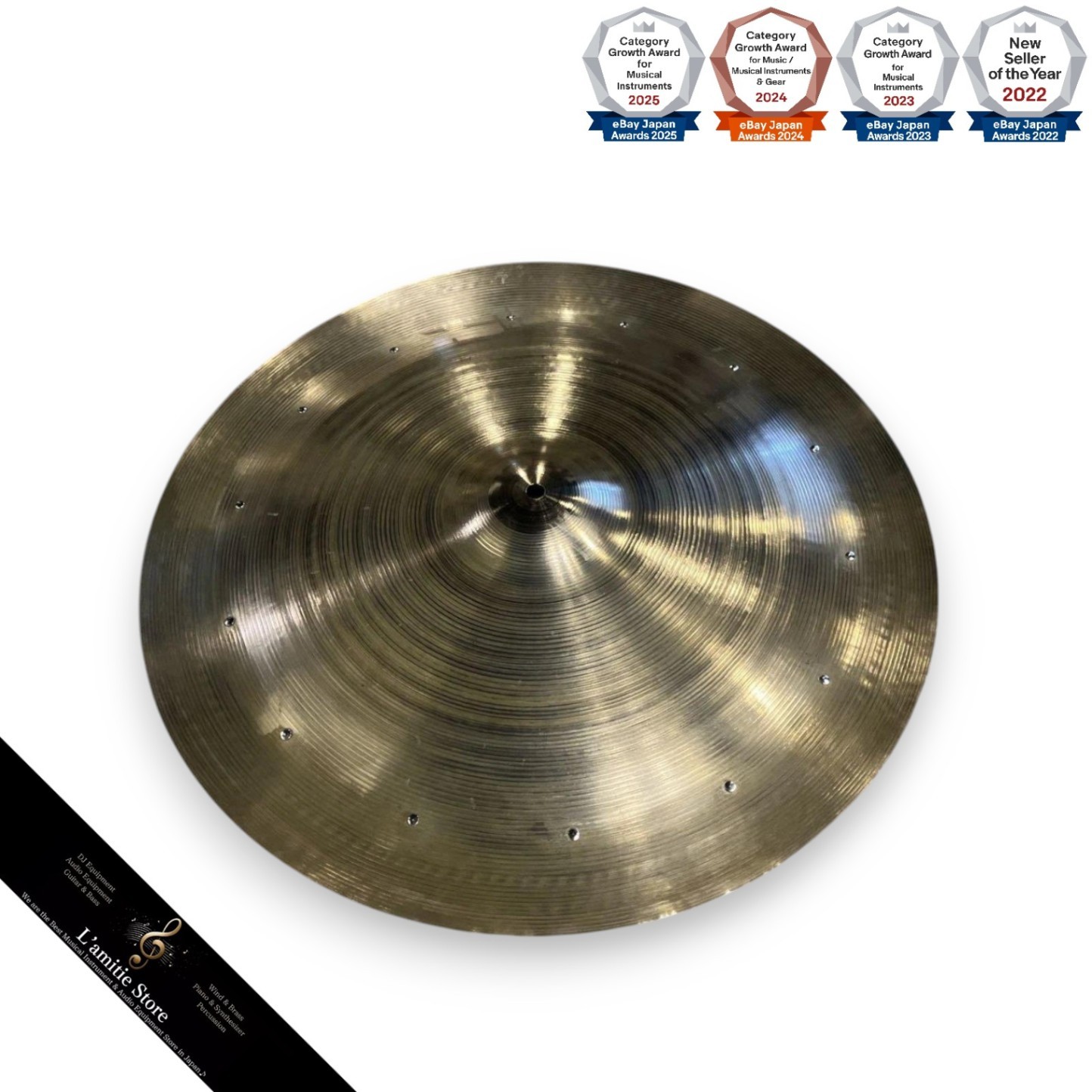 Sabian AA Swish Knocker 22" Cymbal Multivibration Rivets