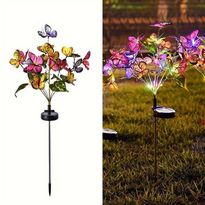 Solar Butterfly Garden Lights IP65 Waterproof Outdoor Stake Lamp for Garden Yard