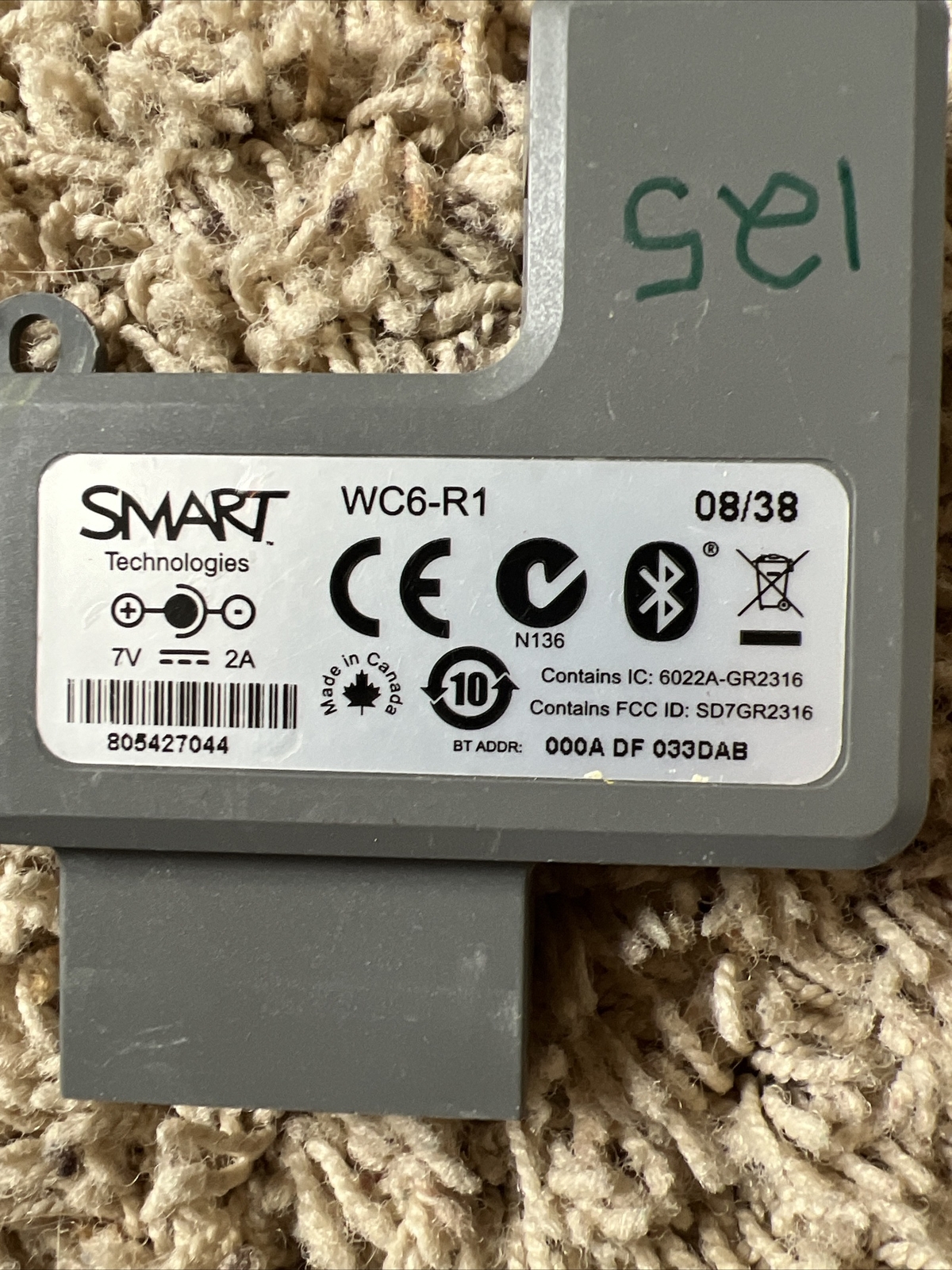 SMART WC6-R1 Wireless Bluetooth Connector and USB WC6D-D01 for SMART Boards