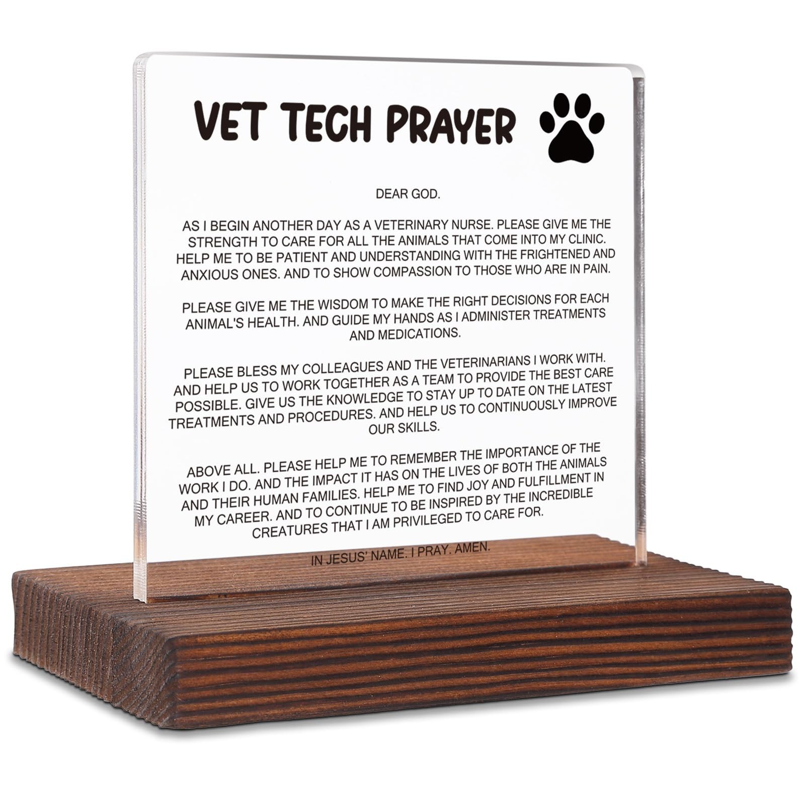 Veterinarian Vet Tech Prayer Appreciation Gift for Women Men, Vet Tech Veteri...