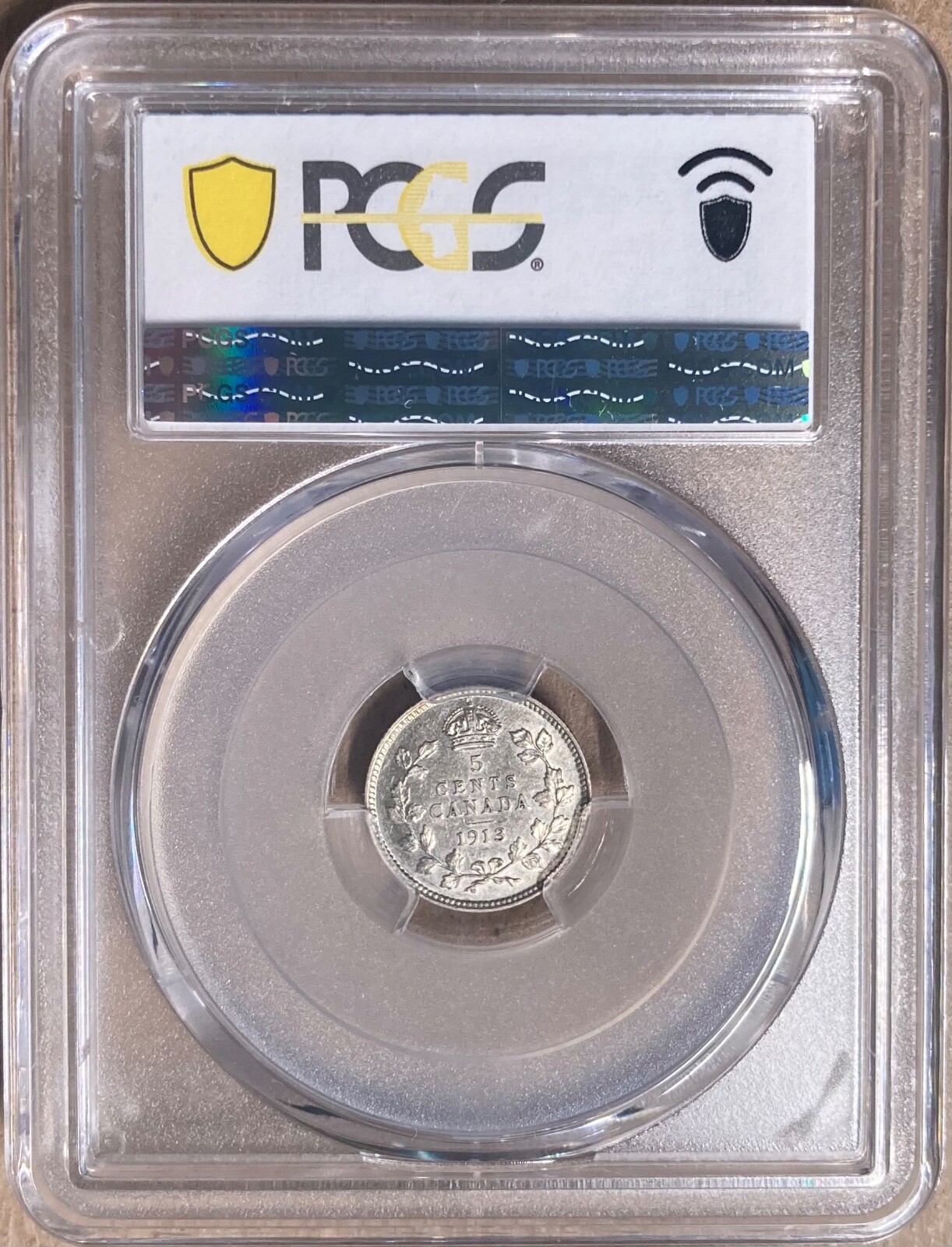 1913 PCGS AU53 Canada Silver 5c
