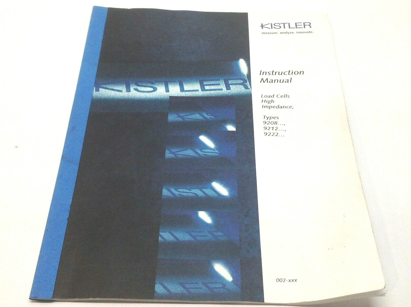 Kistler 002-XXX Instruction Manual for Load Cell Types 9208..., 9212..., 9222...