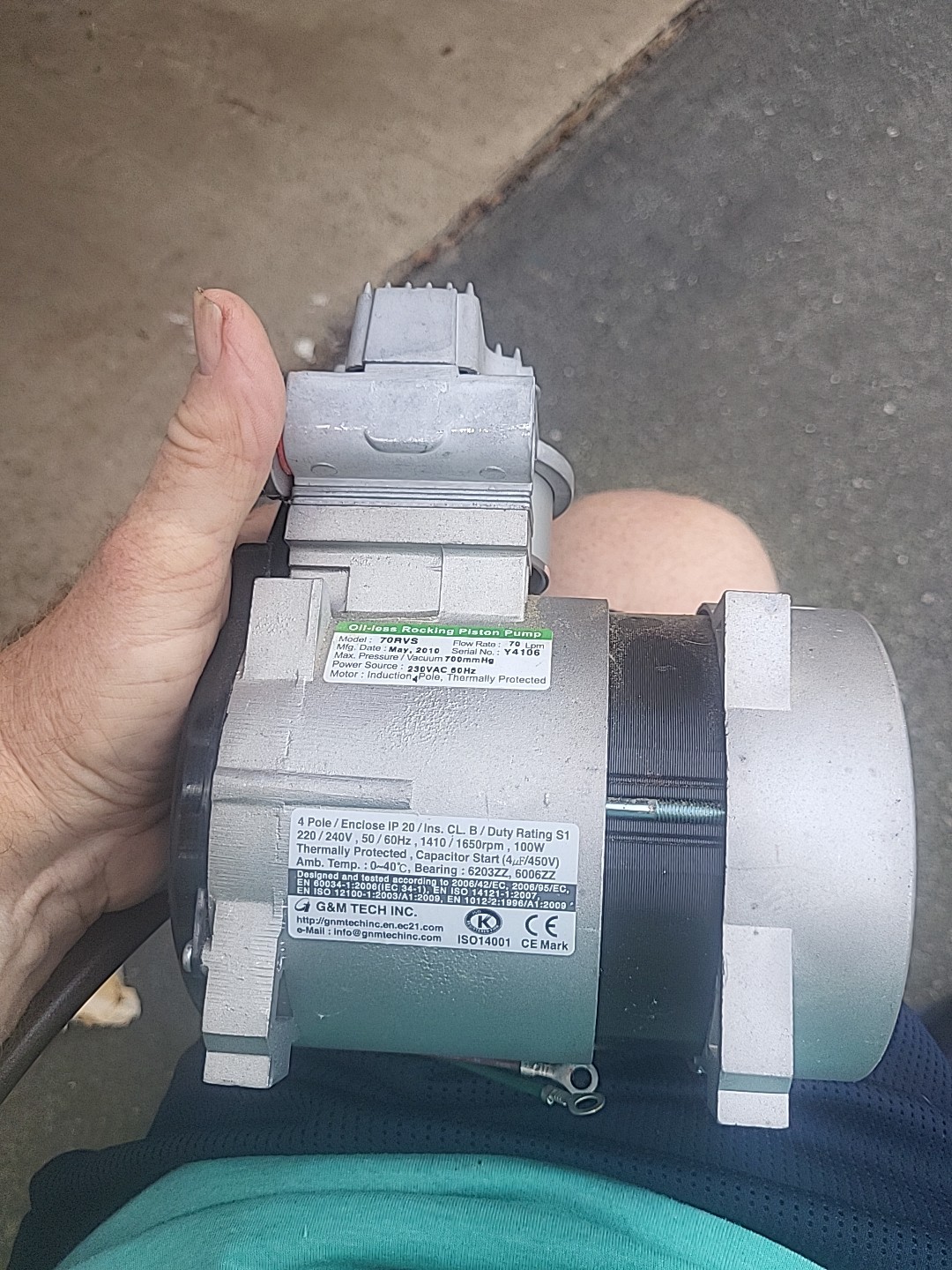 G&M Oil-less Rocking Piston Pump See Pic