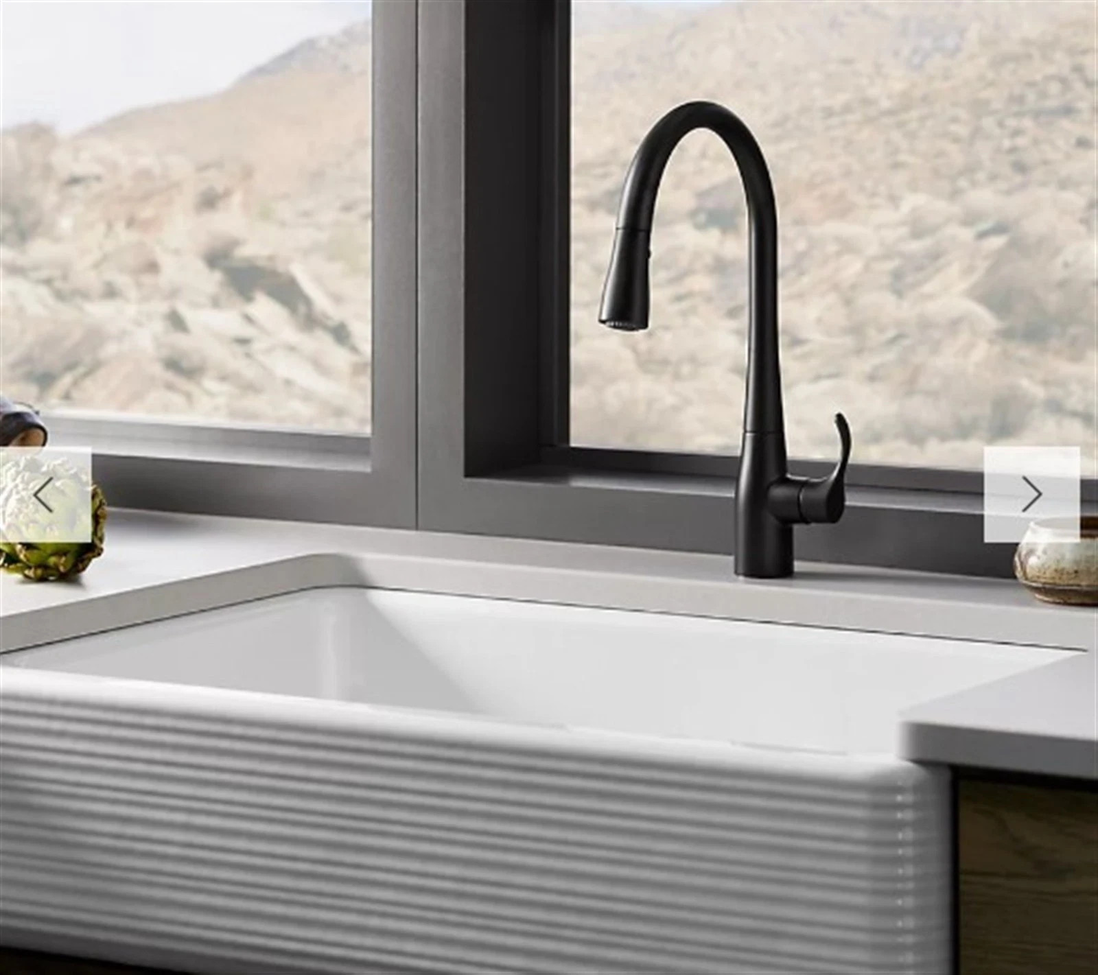 Kohler Simplice Pull Down Kitchen Faucet Matte Black 596-BL