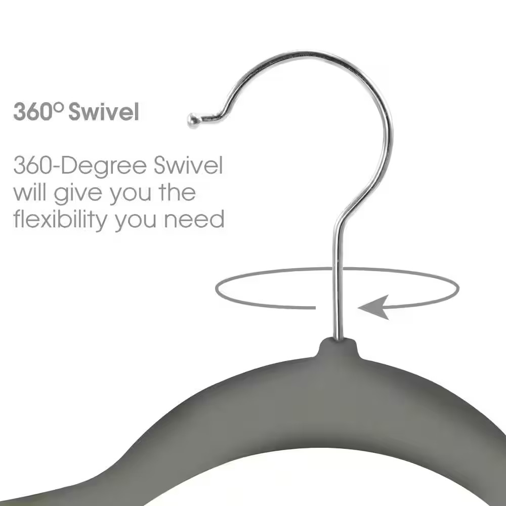 Gray Plastic Hangers 50-Pack