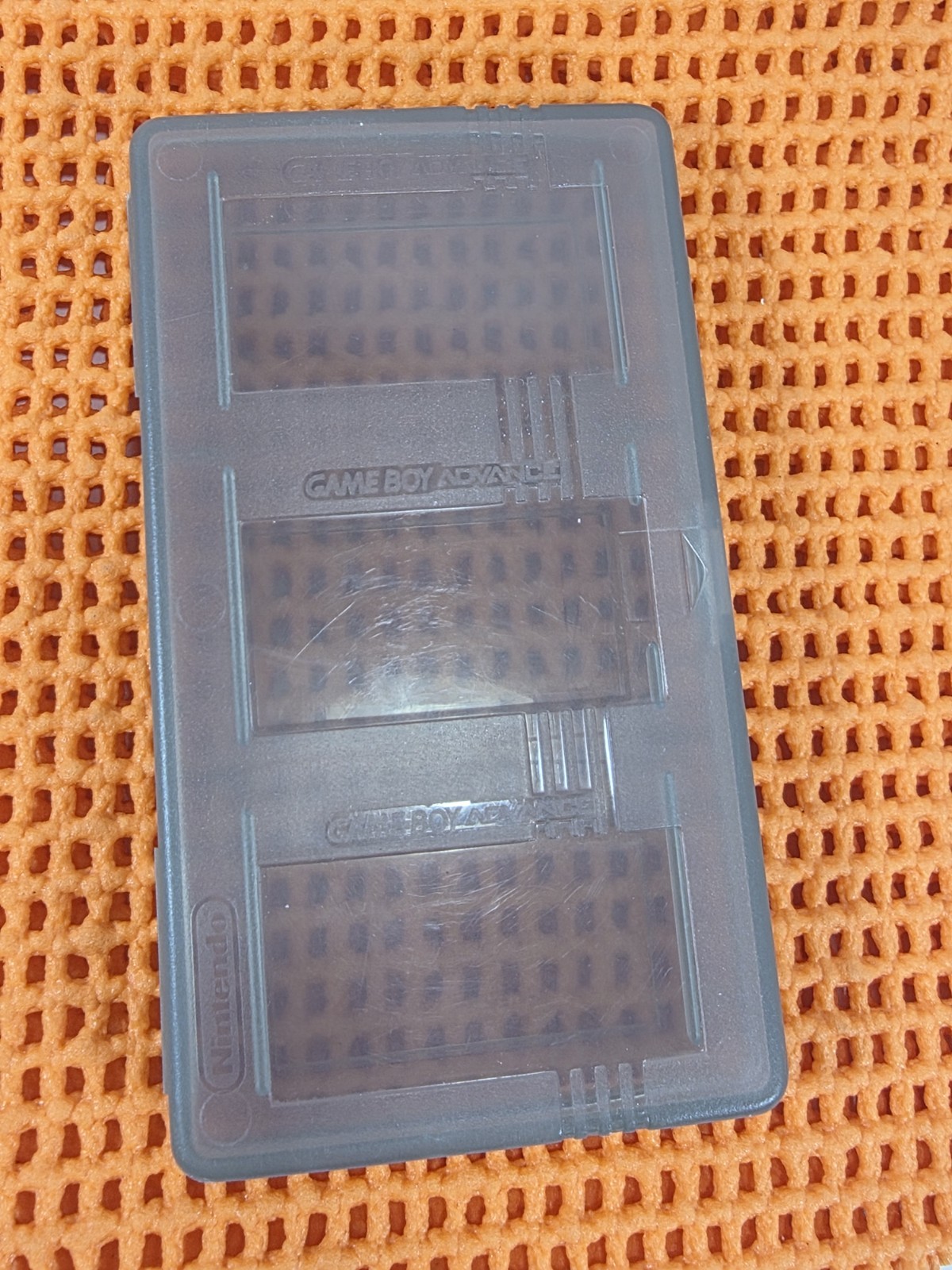 Official Nintendo GameBoy Advance Cartridge Case (Clear Gray) Holds 3 GBA Games