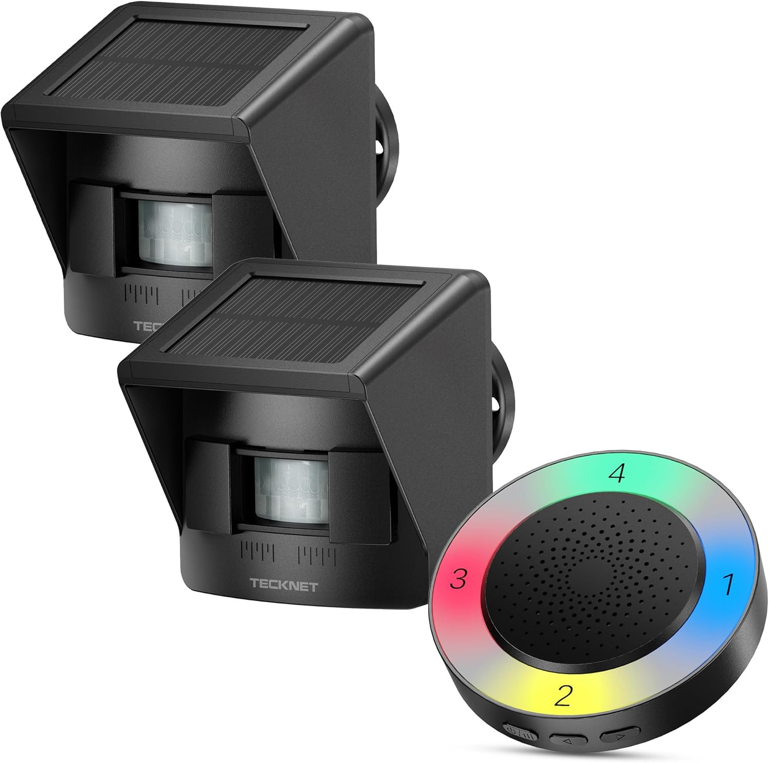 Solar Wireless Driveway Alarm with 2600FT Long Range & 36 Melodies & 5