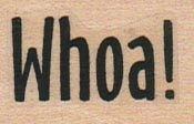 Whoa 1 x 1 1/4" Mounted Rubber Stamp, Western Stamp, Cowboy Stamp