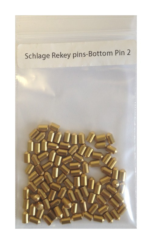 100 Pieces PC Schlage Rekey Bottom Pins #2 Locksmith Rekeying Pin Key Kits