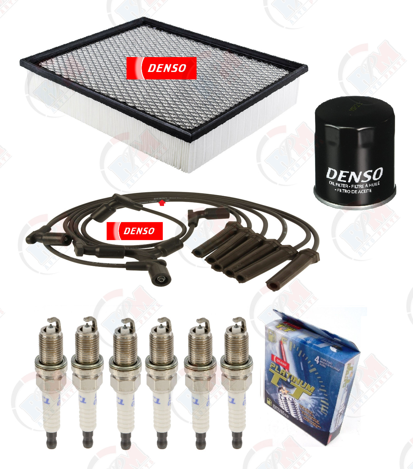 DENSO Tune Up Kit w/ "PLATINUM" TT for 2008-2013 Chevrolet GMC 1500 4.3L V6