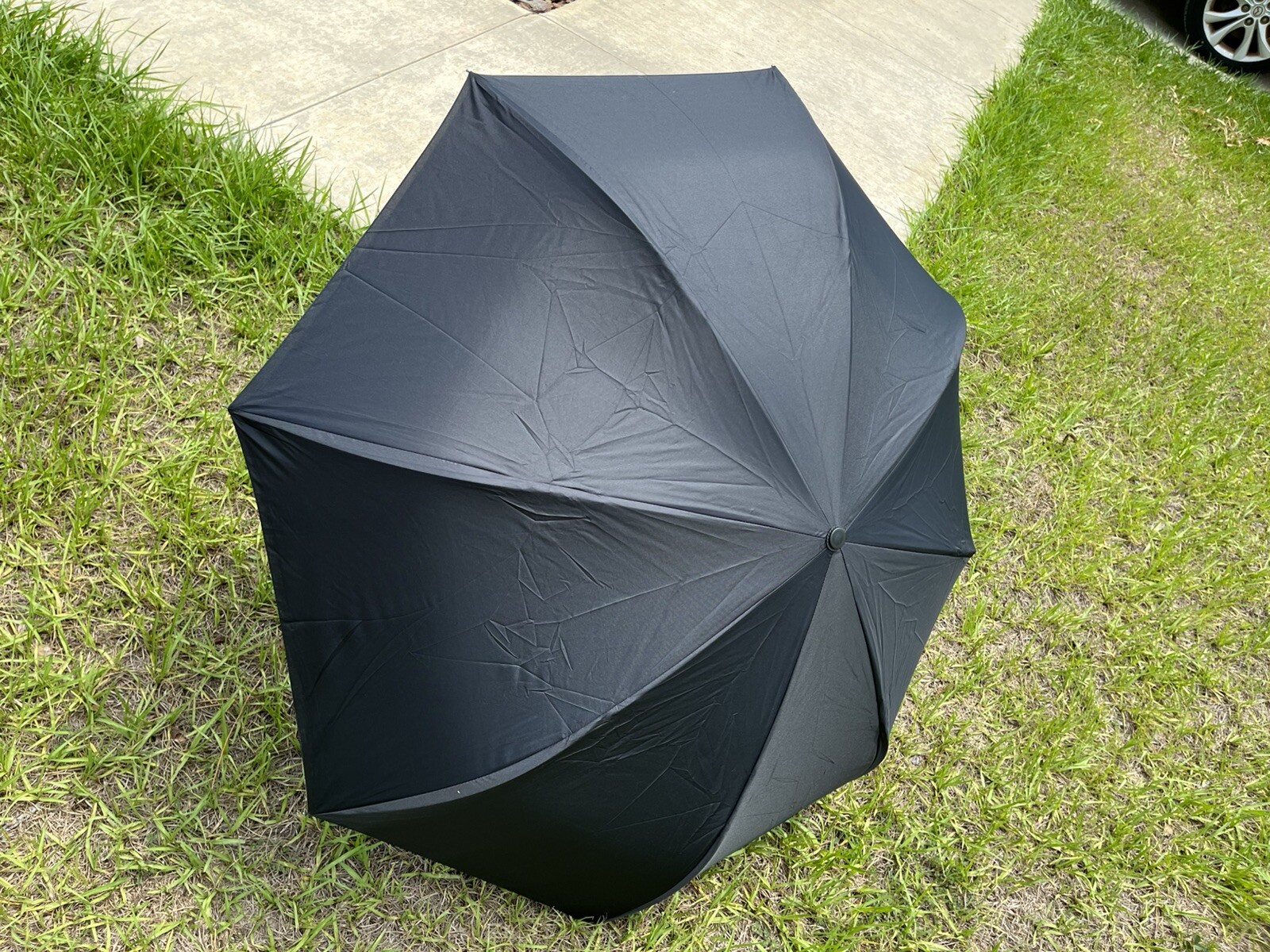 C-Handle Inverted Reverse Umbrella, Peacock Feathers (Inside Out, Upside Down)