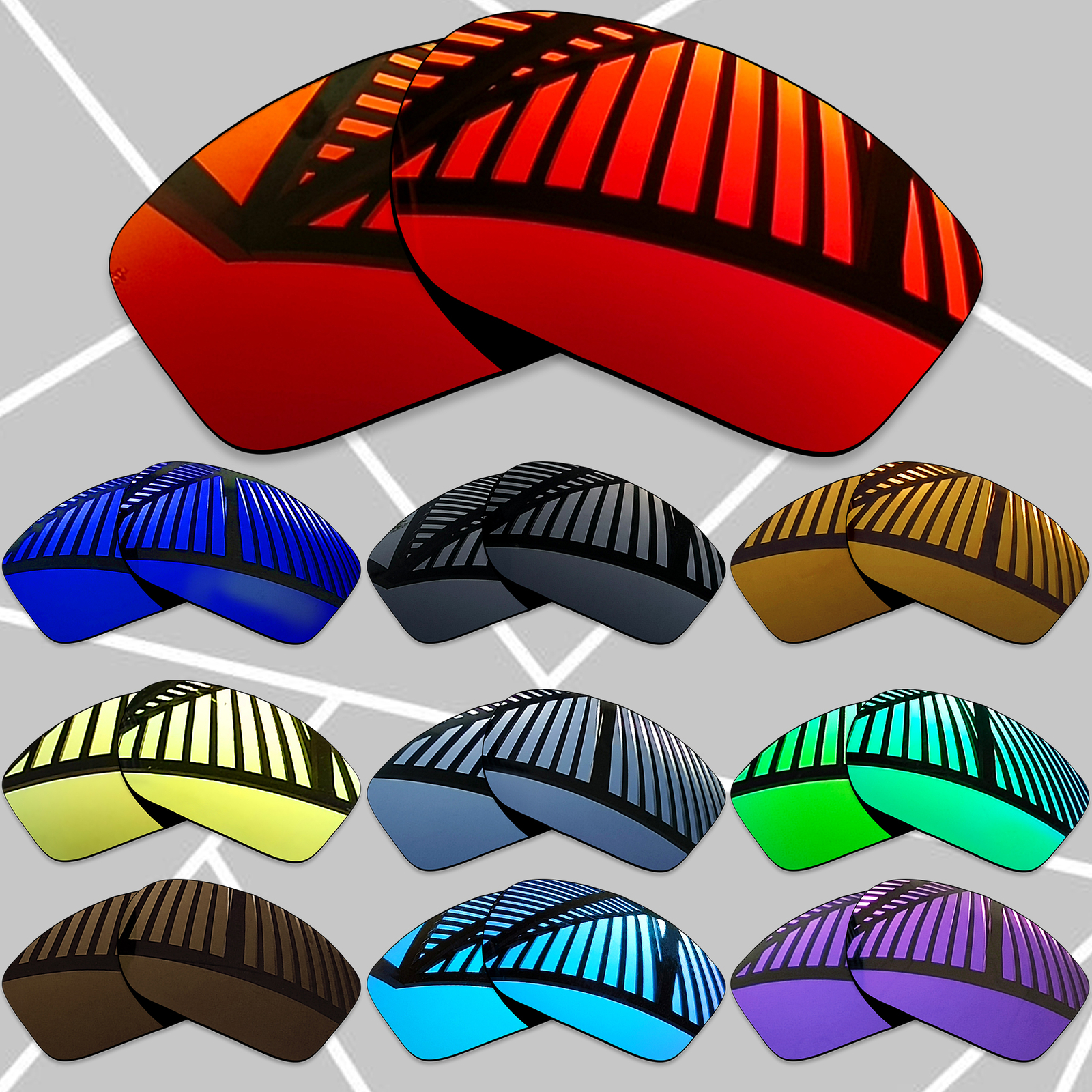 TRUE POLARIZED Replacement Lenses for-Smith Caravan MAG Multi-Colors