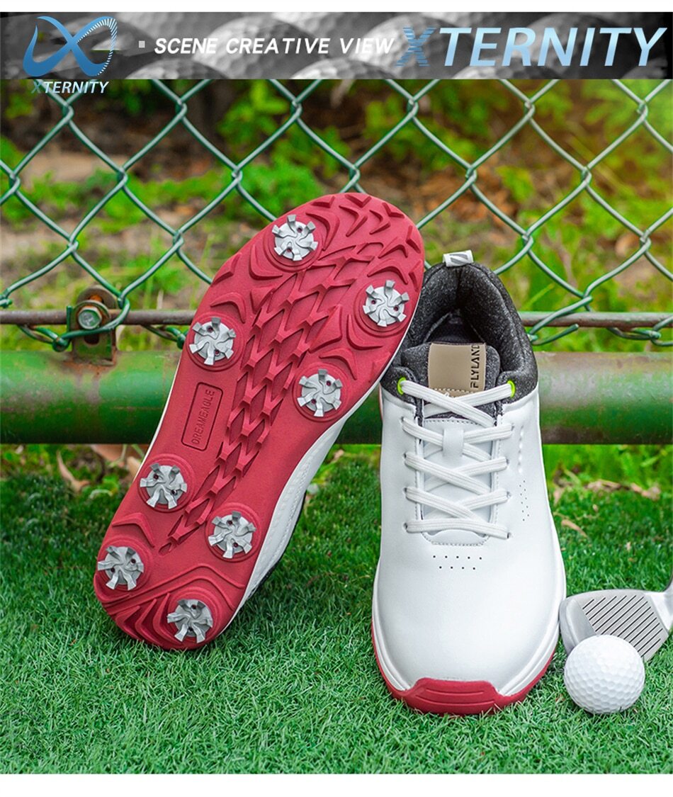 Waterproof Men's Golf Shoes Professional Golf Spikes Shoes Non-Slip Sneakers