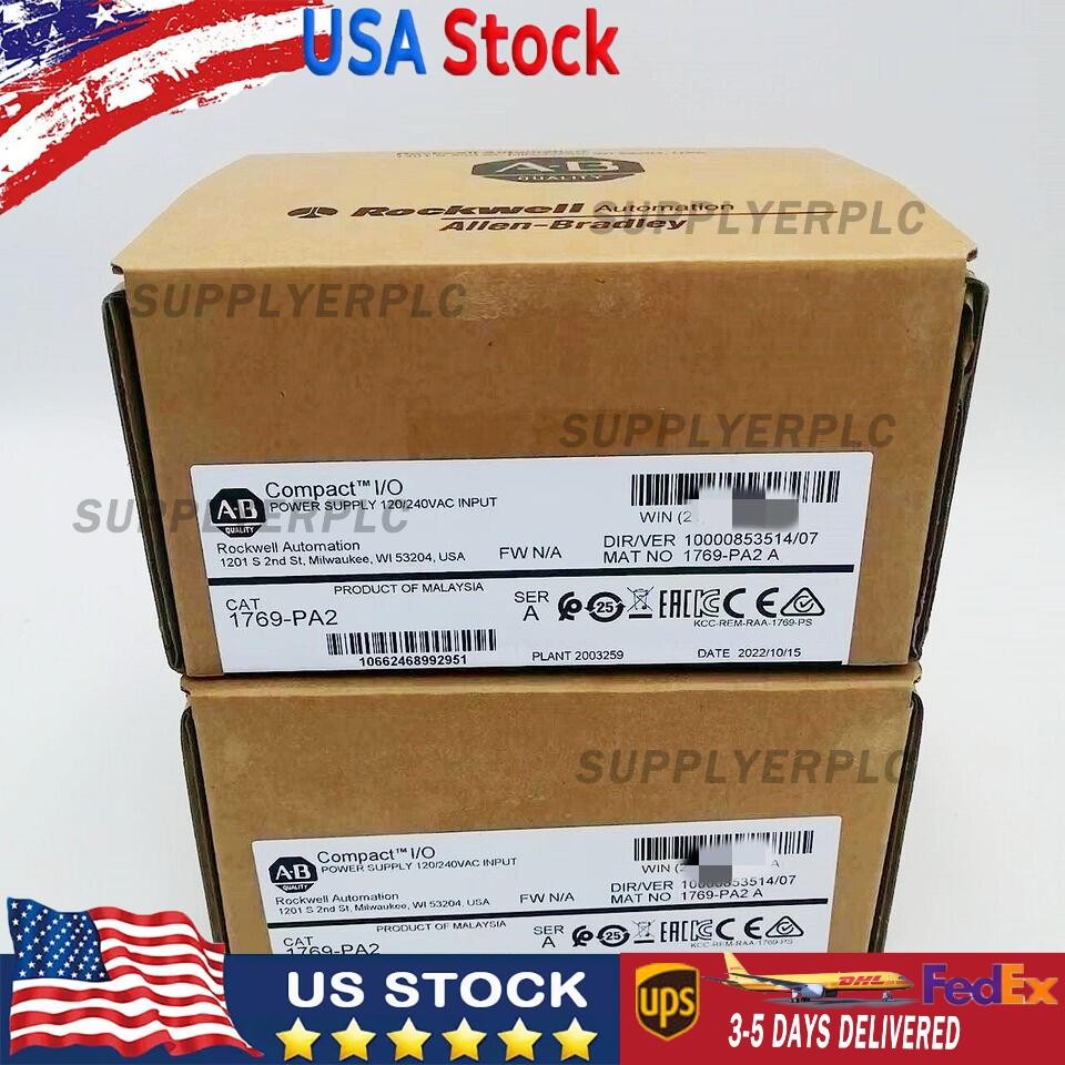 New Factory Sealed AB 1769-PA2 /A CompactLogix AC Power Supply 1769PA2 Free ship