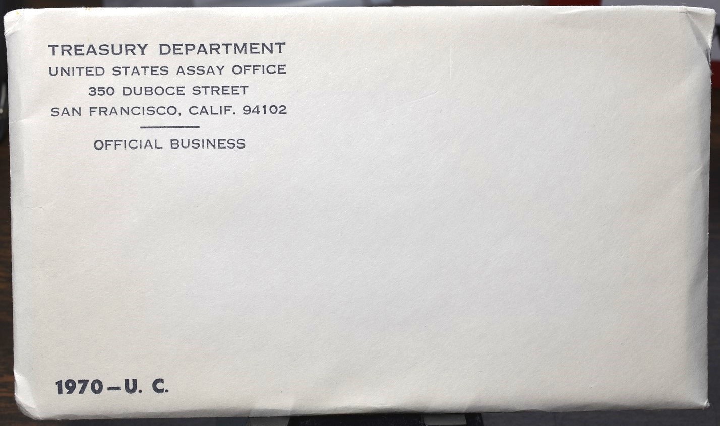 1970 U.S. Mint 10 Coin Uncirculated Set - Sealed Envelope