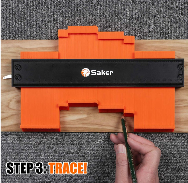 Saker Contour Gauge with Lock - Woodworking & DIY Tool, Profile Duplication