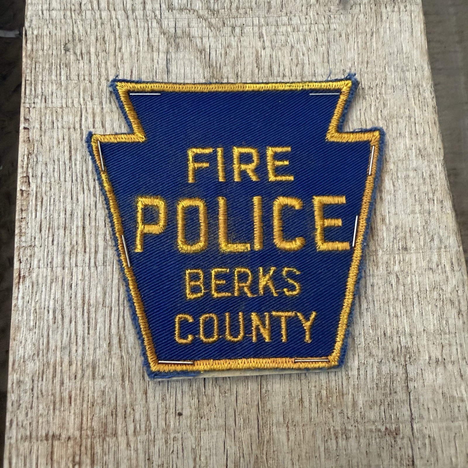 Vintage Berks County PA Fire Police Keystone Patch Pennsylvania Firefighter