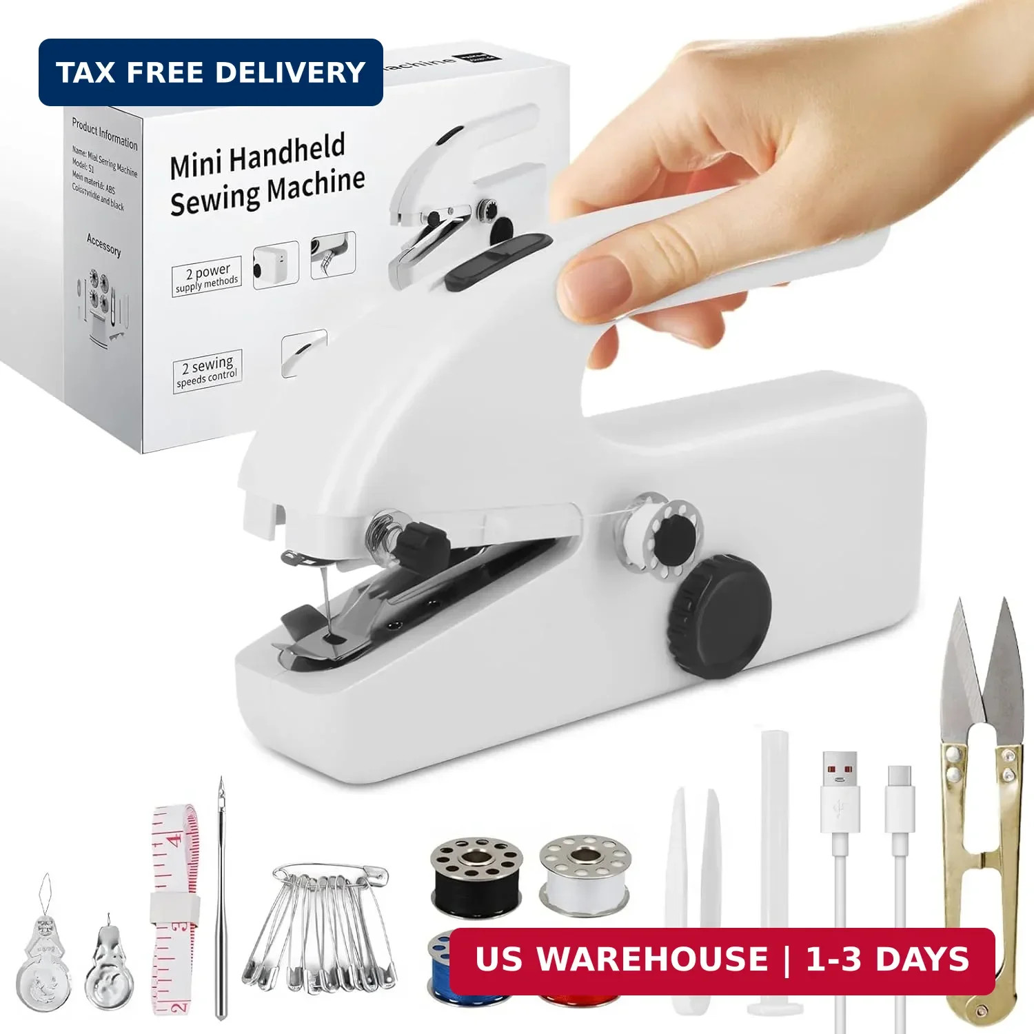 Handheld Sewing Machine Cordless - Portable Mini Handheld Sewer, Pocket Sewing M