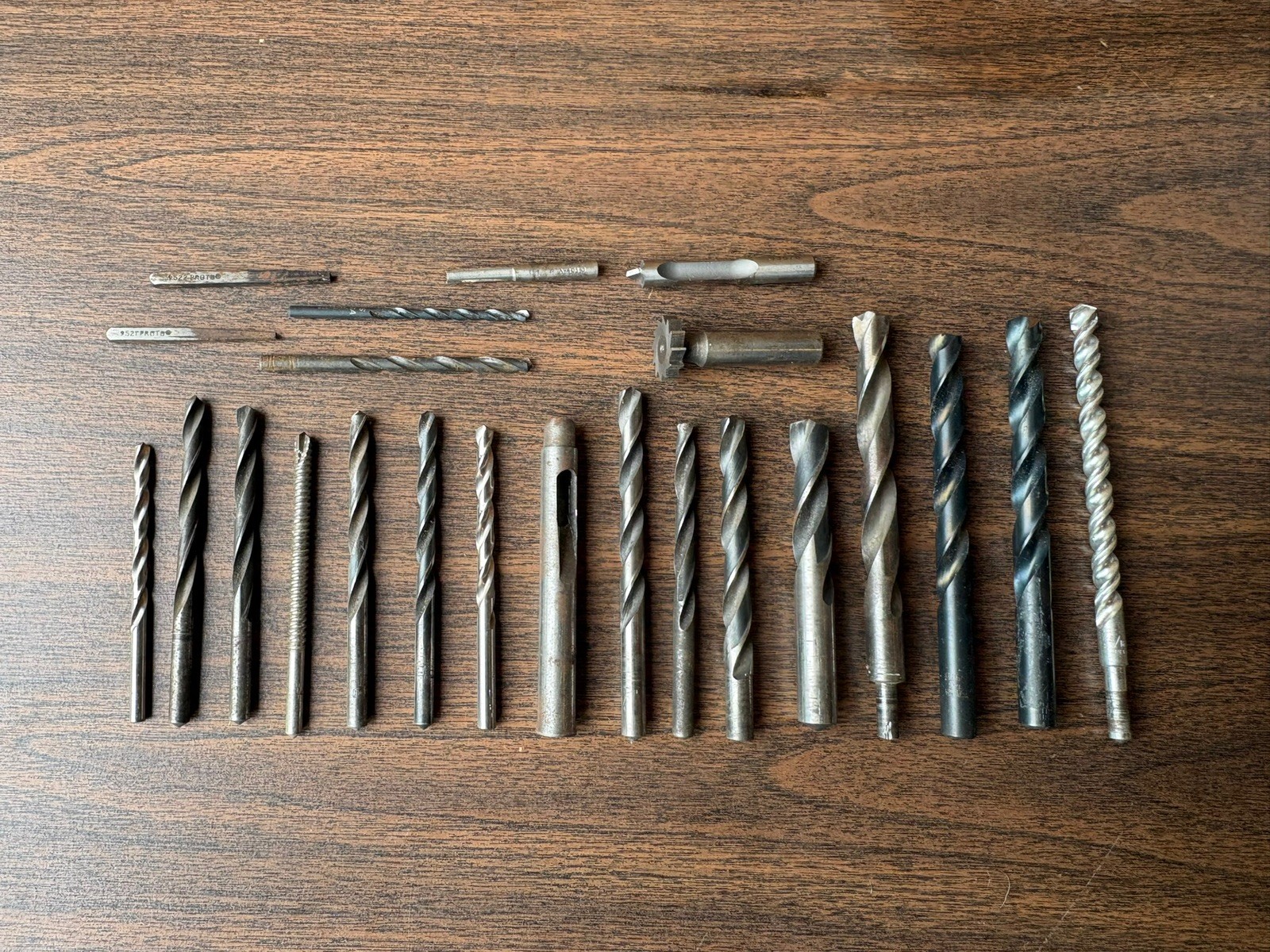 USA Machinist Tool Lot HSS Drills Reamers Tap Proto Hanson Cle-Line Carbide 22pc